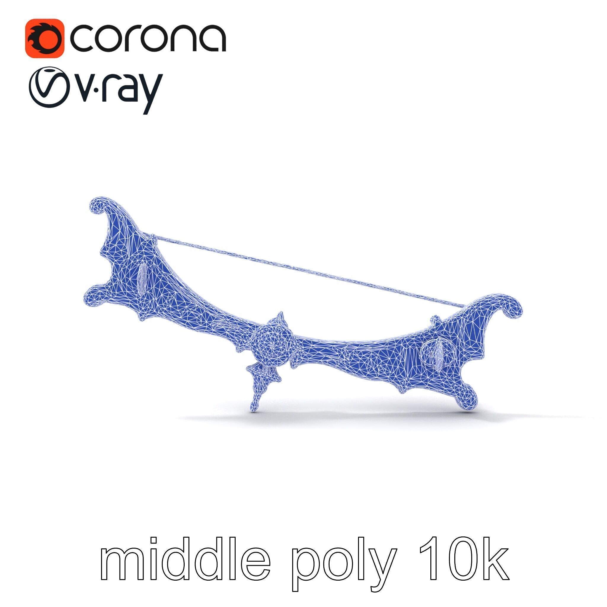 Mystical Enchanted Bow with Glowing Runes model pack Low-poly 3D model_29