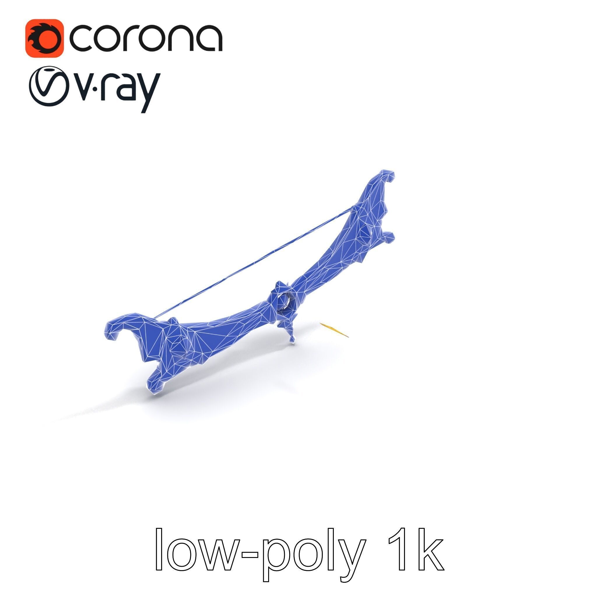 Mystical Enchanted Bow with Glowing Runes model pack Low-poly 3D model_22