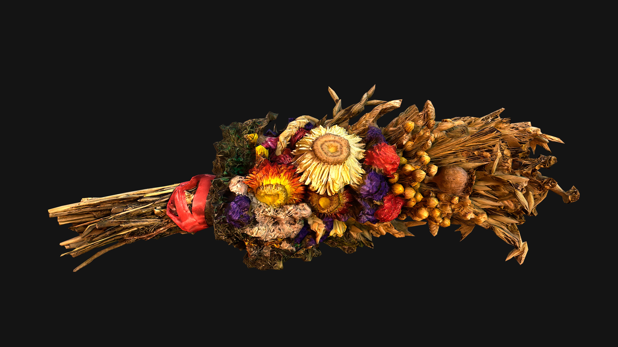 Wild Flowers with Herbs Didukh Ukrainian Souvenir Low-poly 3D model_19