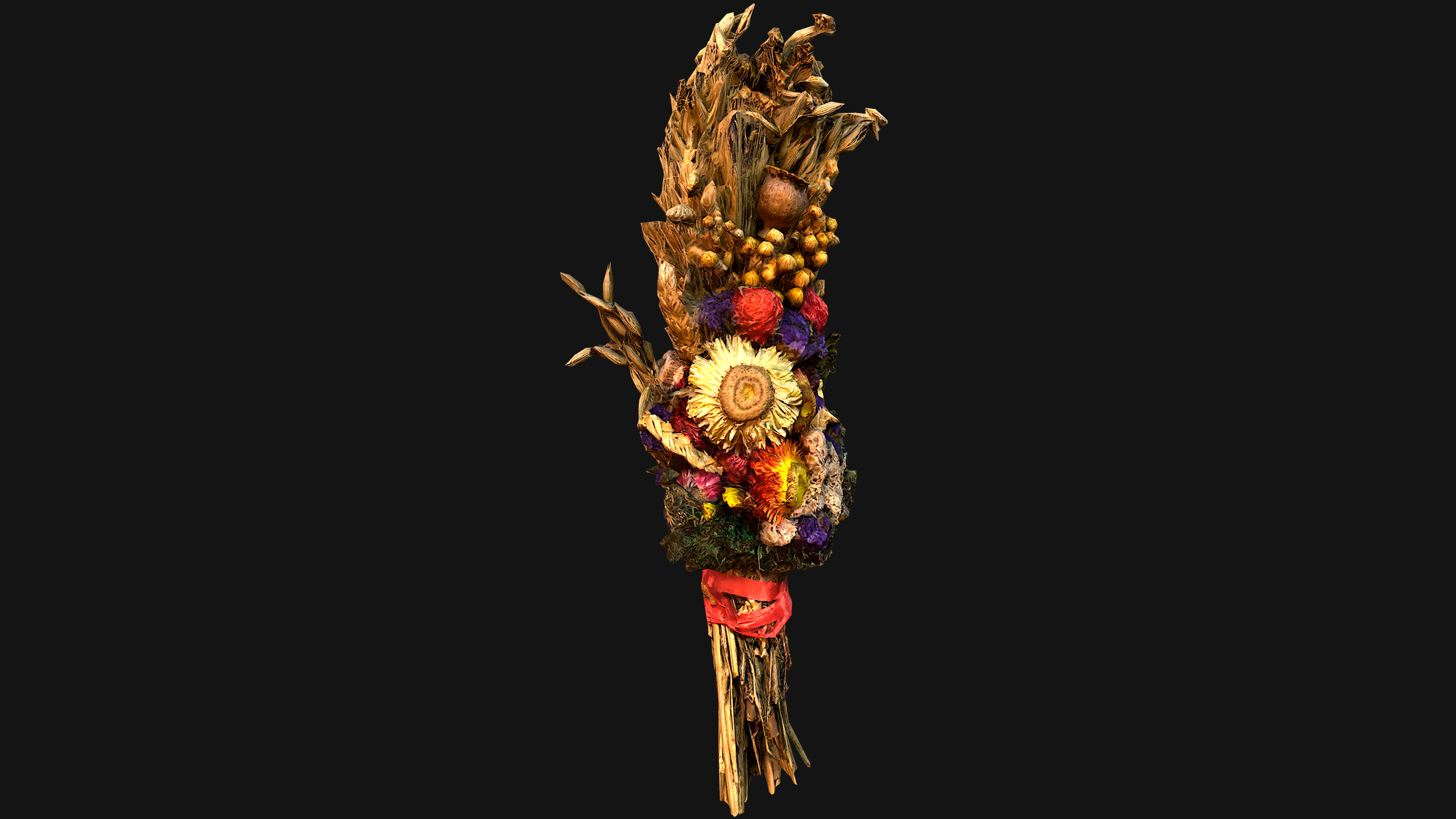 Wild Flowers with Herbs Didukh Ukrainian Souvenir Low-poly 3D model_4