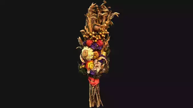 Wild Flowers with Herbs Didukh Ukrainian Souvenir Low-poly 3D model