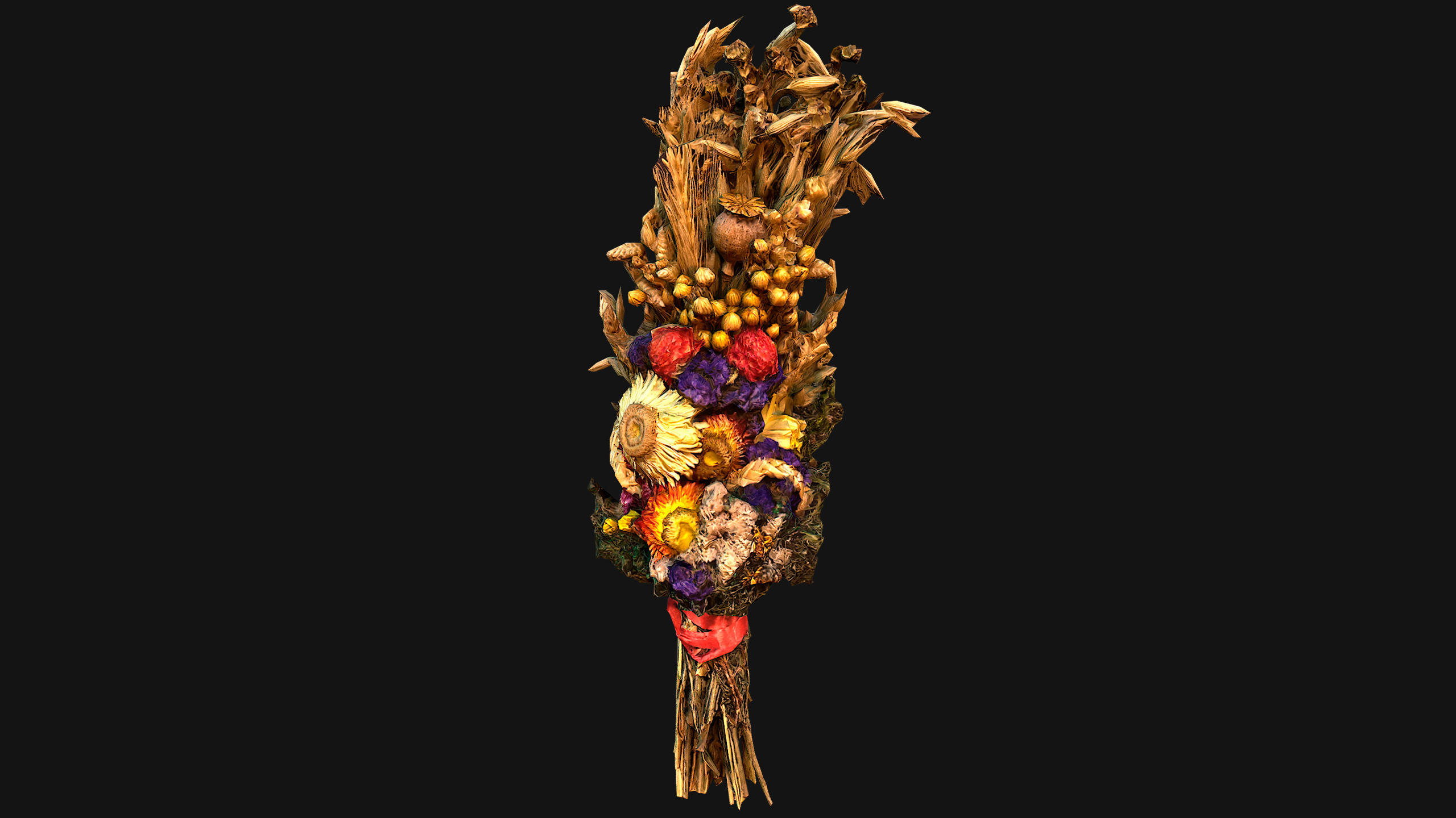 Wild Flowers with Herbs Didukh Ukrainian Souvenir Low-poly 3D model_16