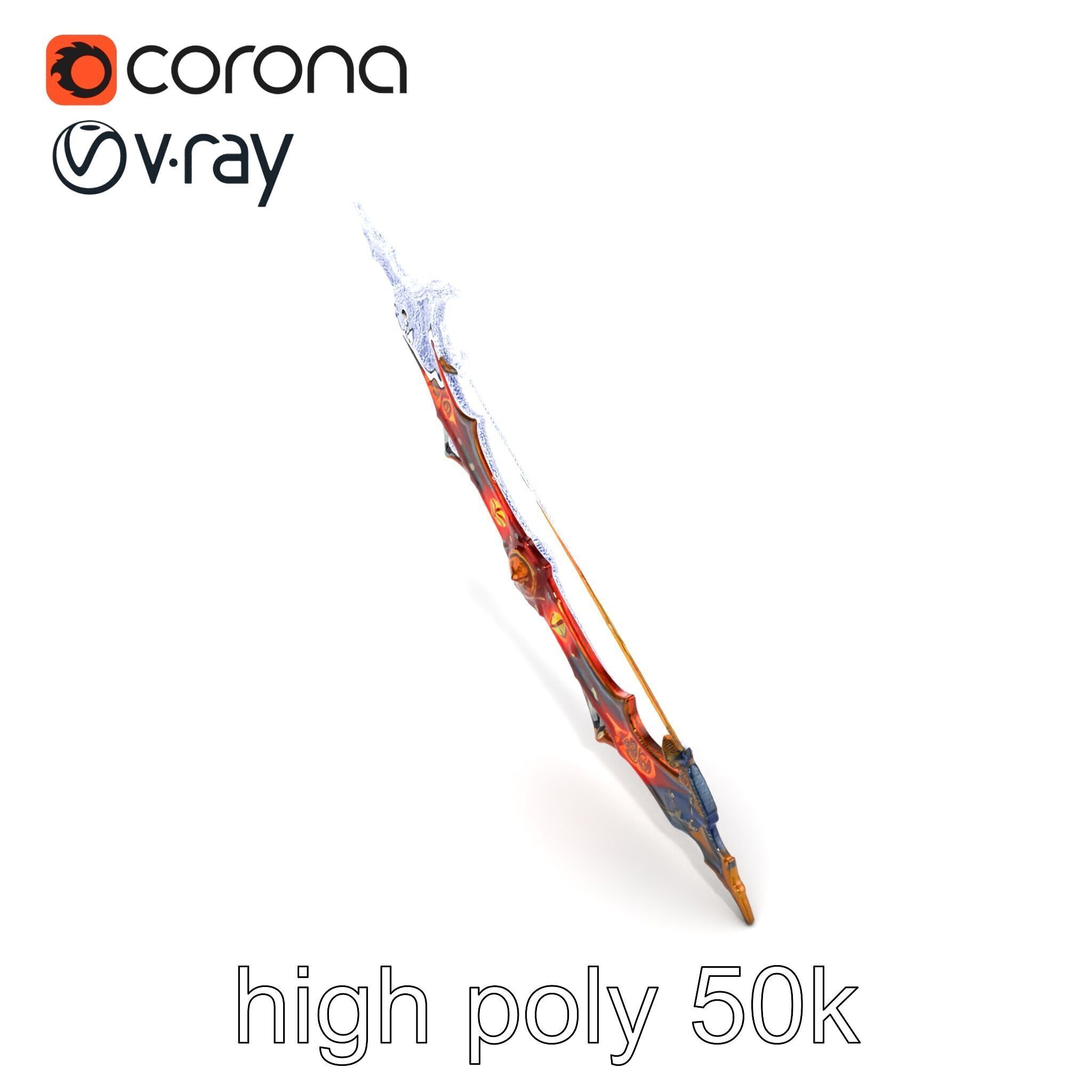 Celestial Archers Bow Cosmic Glyphs Model Pack Low-poly 3D model_16