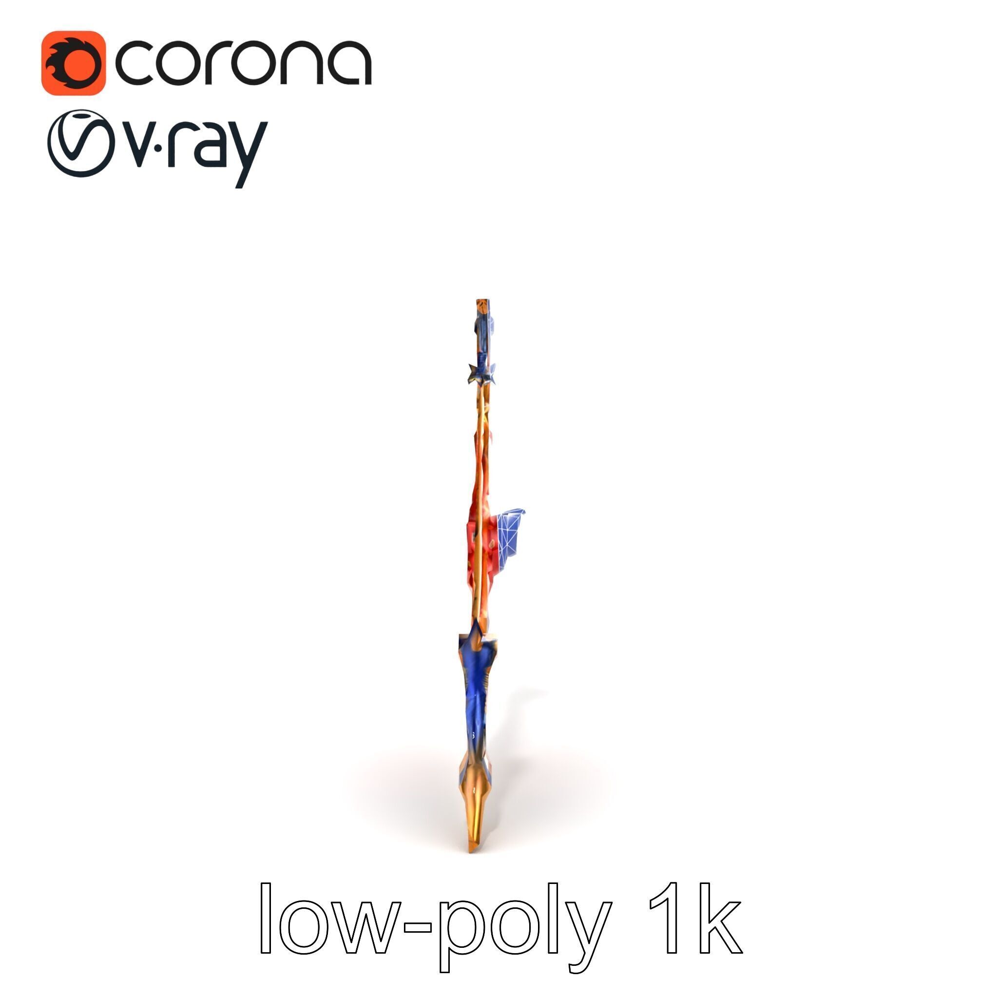 Celestial Archers Bow Cosmic Glyphs Model Pack Low-poly 3D model_20