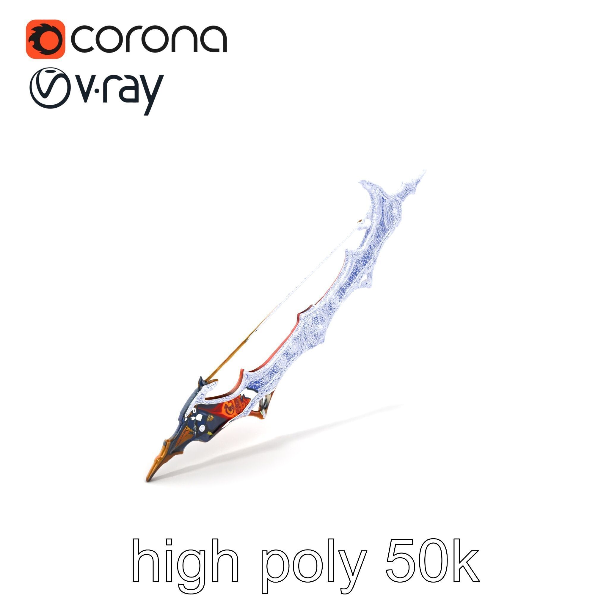 Celestial Archers Bow Cosmic Glyphs Model Pack Low-poly 3D model_10