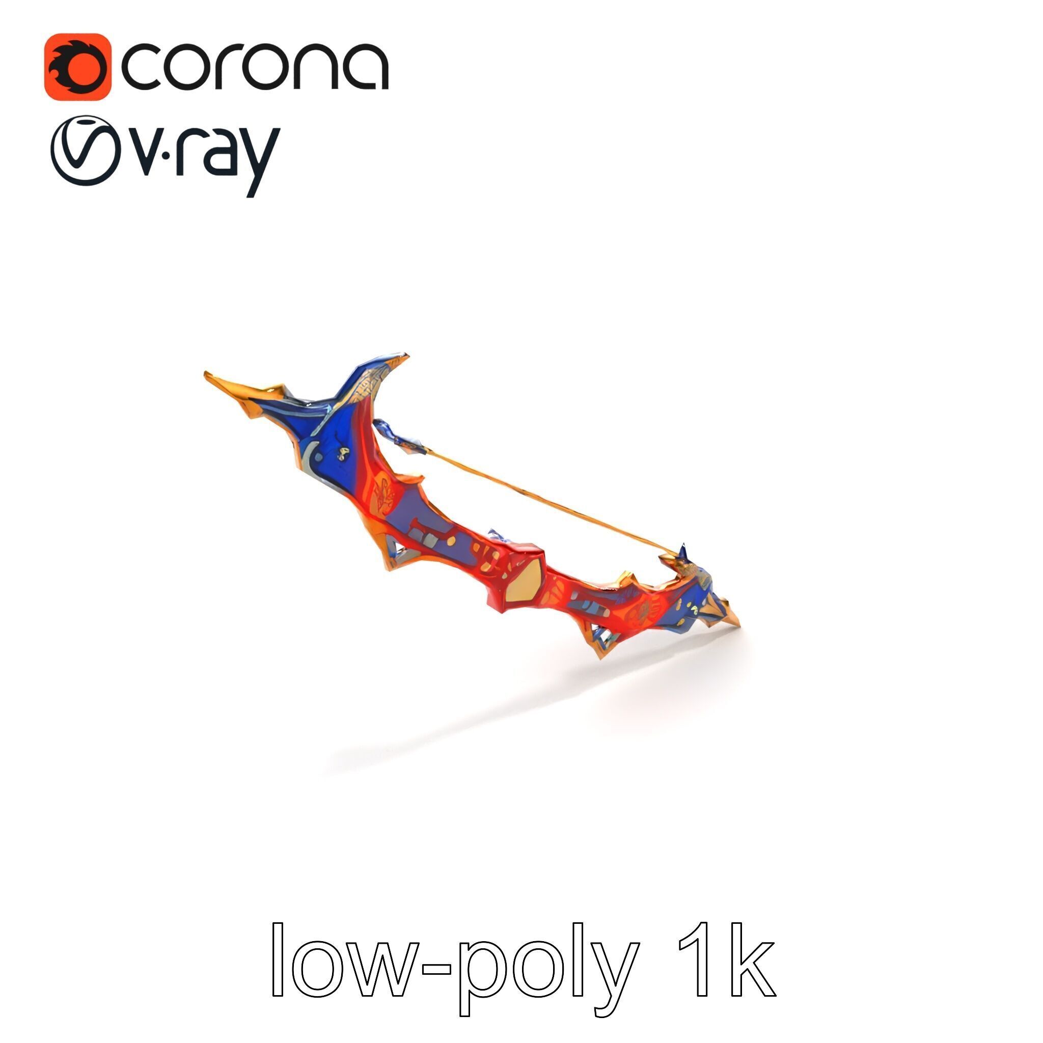 Celestial Archers Bow Cosmic Glyphs Model Pack Low-poly 3D model_12