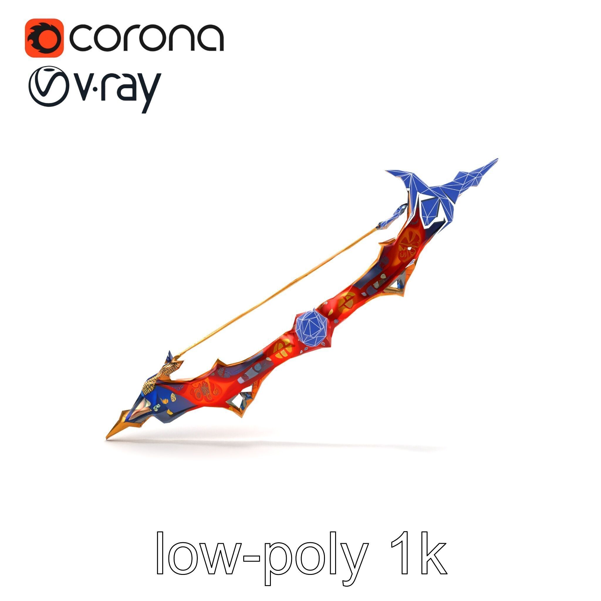 Celestial Archers Bow Cosmic Glyphs Model Pack Low-poly 3D model_19