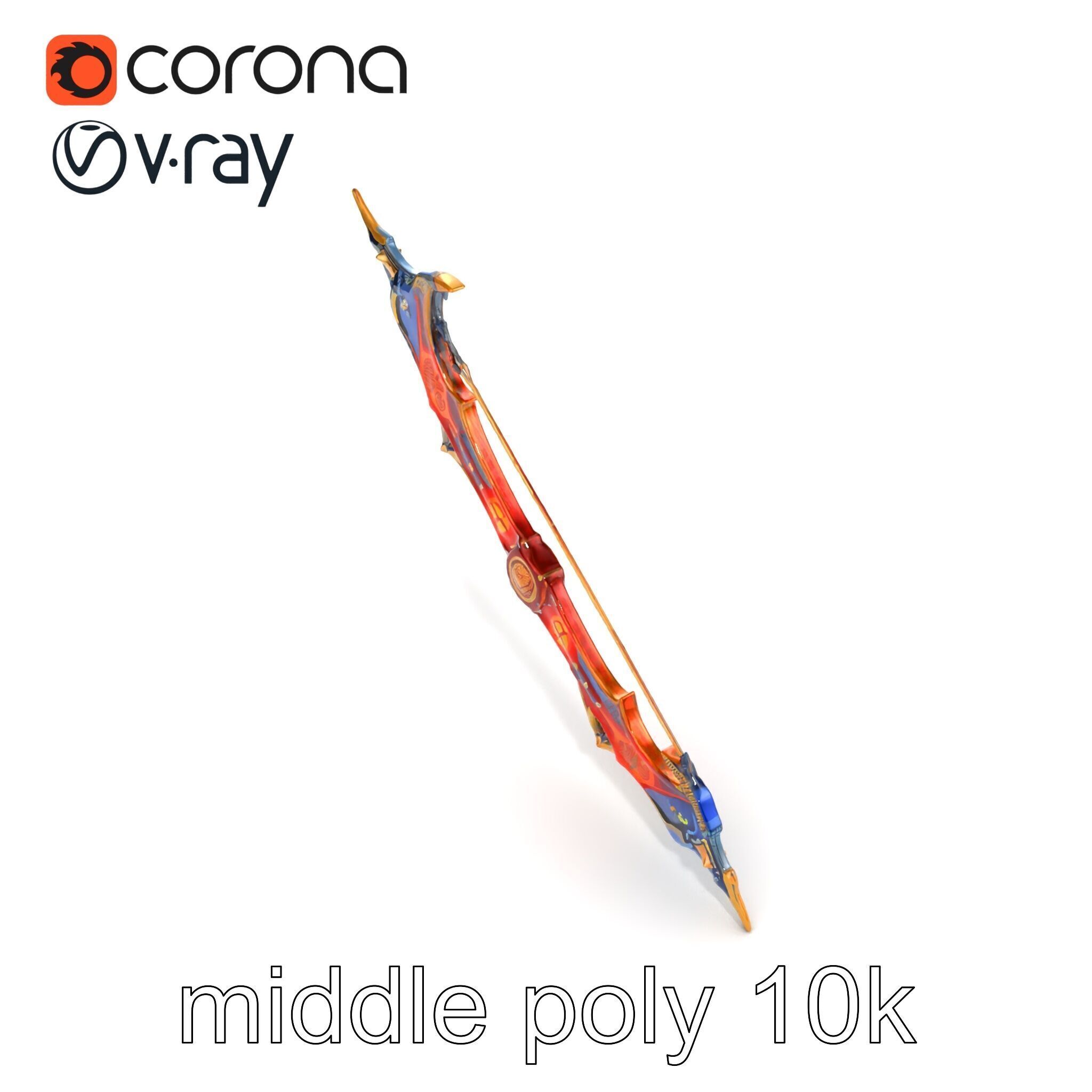 Celestial Archers Bow Cosmic Glyphs Model Pack Low-poly 3D model_28