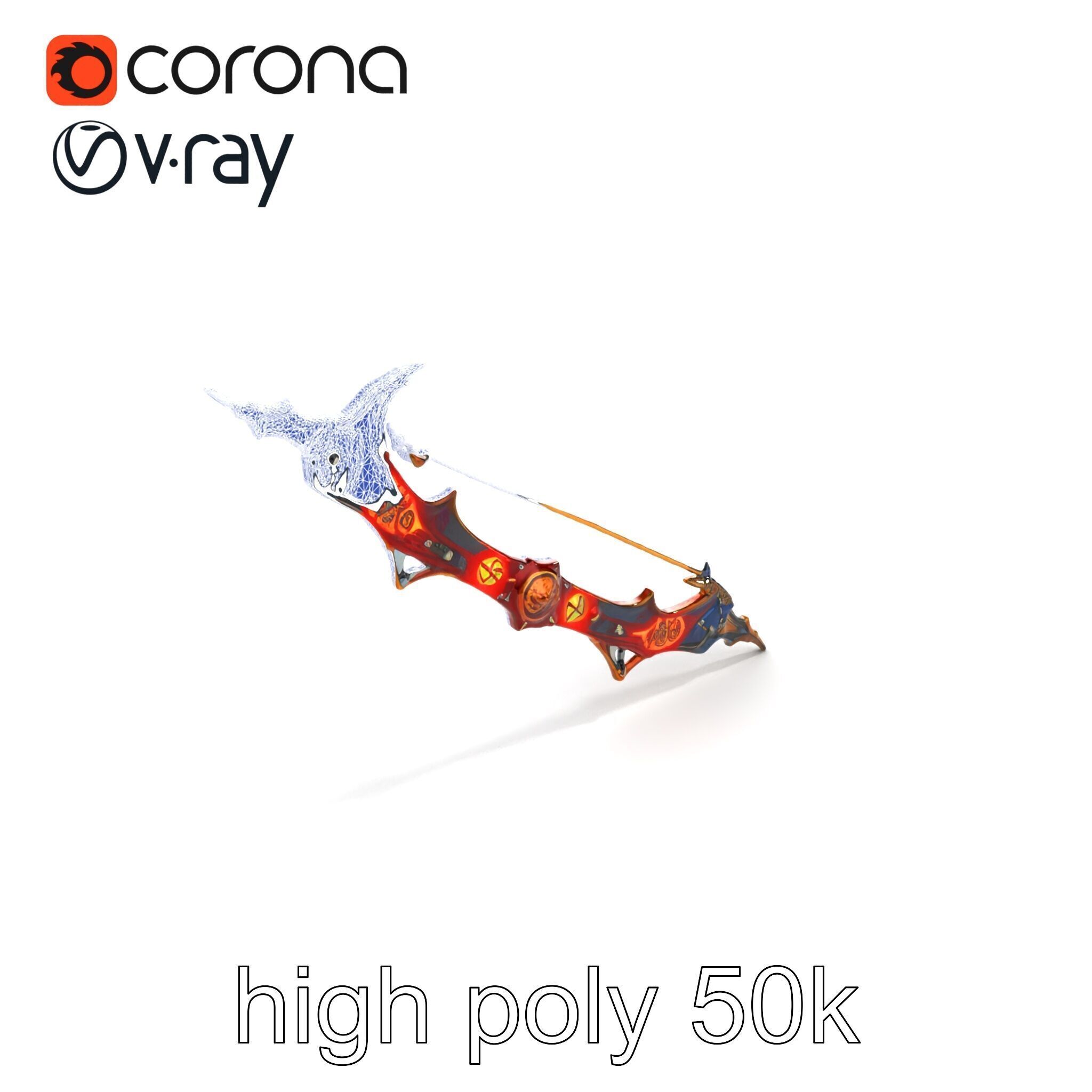 Celestial Archers Bow Cosmic Glyphs Model Pack Low-poly 3D model_30