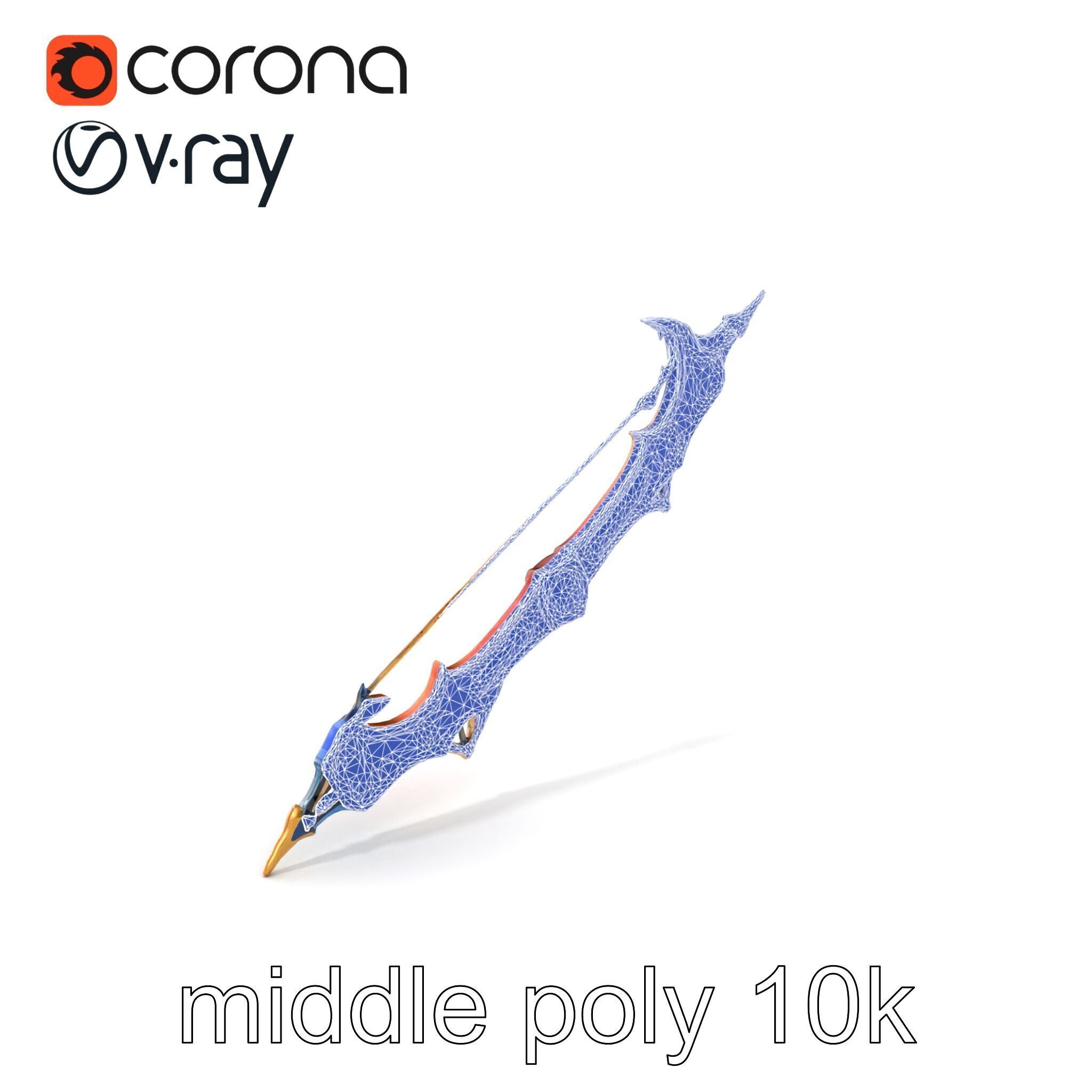 Celestial Archers Bow Cosmic Glyphs Model Pack Low-poly 3D model_6