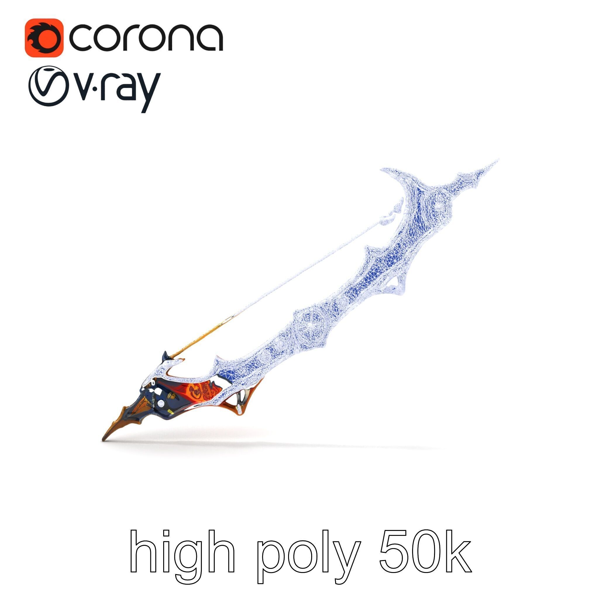 Celestial Archers Bow Cosmic Glyphs Model Pack Low-poly 3D model_22