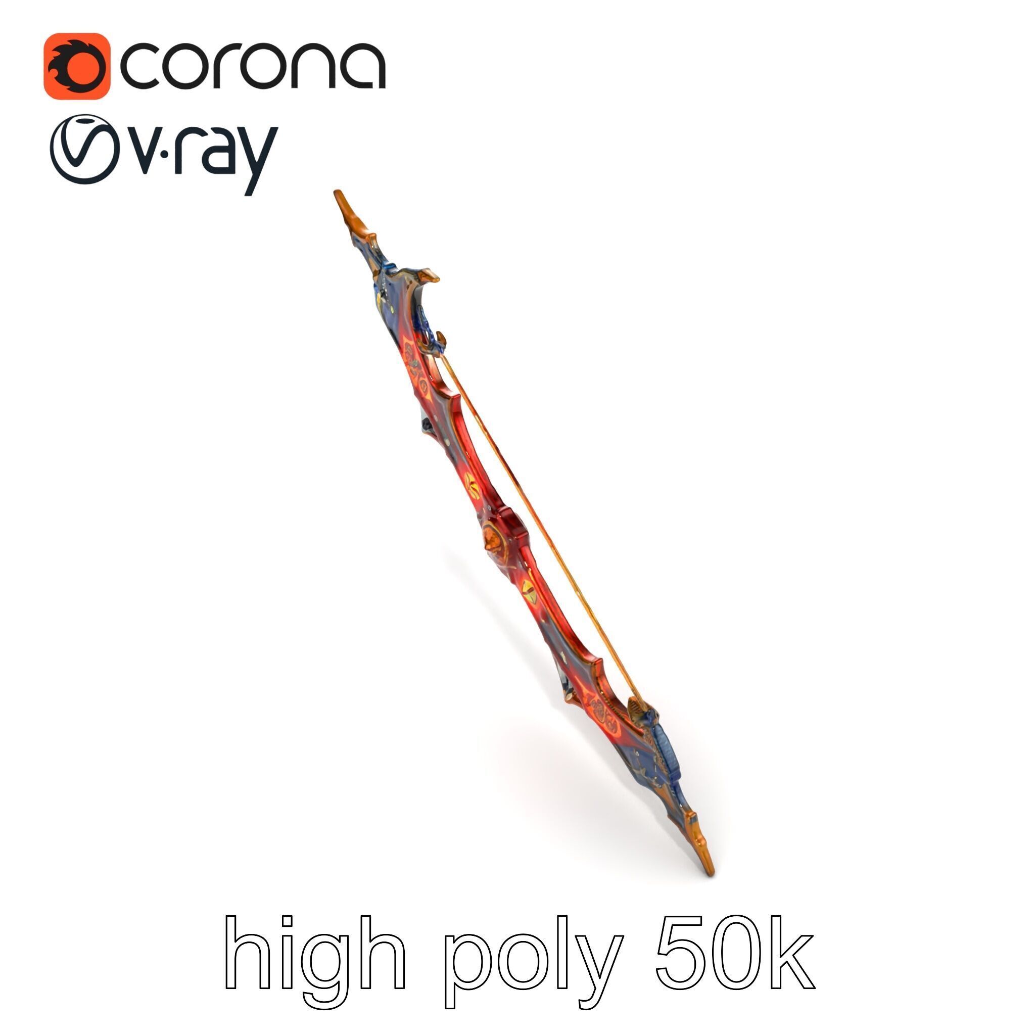 Celestial Archers Bow Cosmic Glyphs Model Pack Low-poly 3D model_14