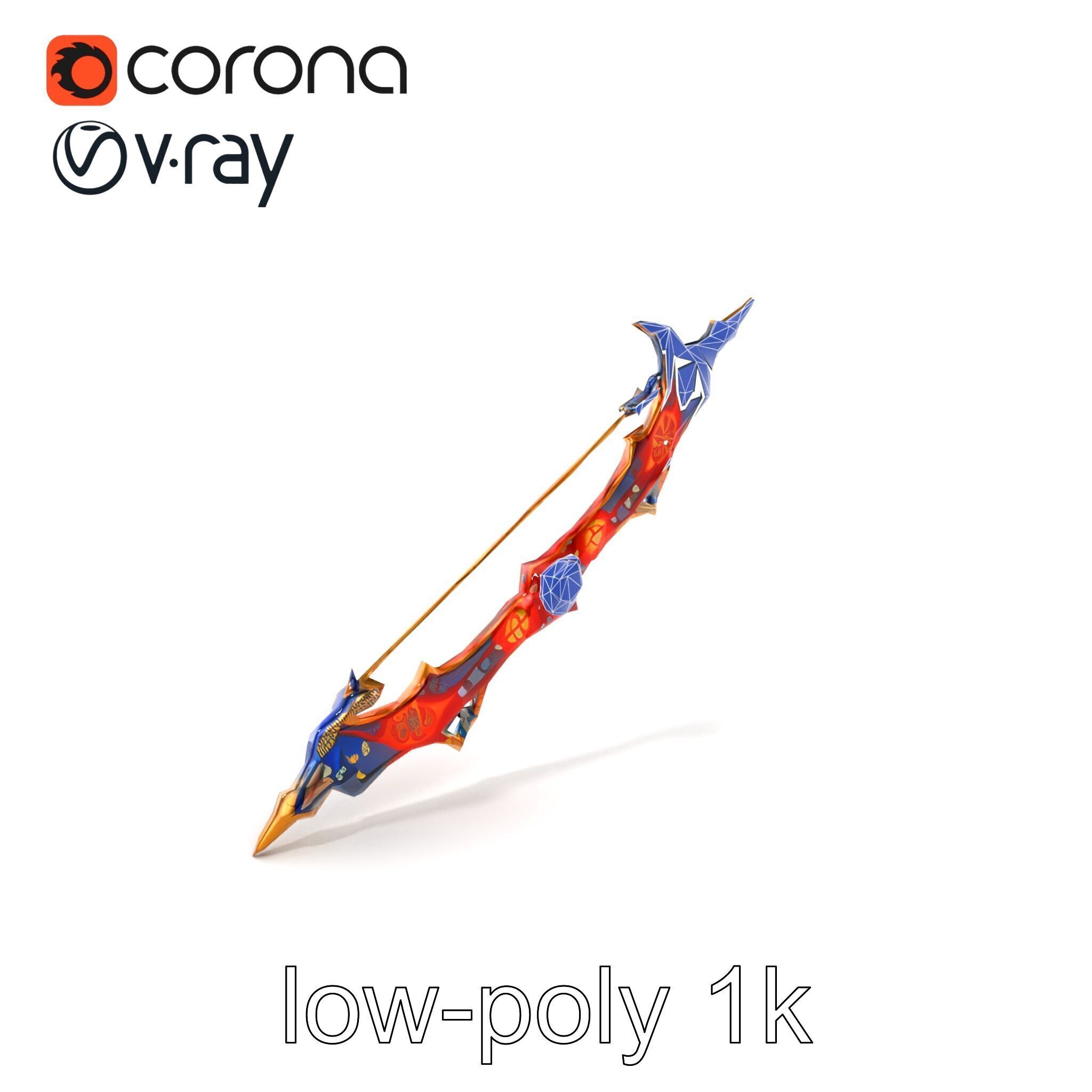 Celestial Archers Bow Cosmic Glyphs Model Pack Low-poly 3D model_7