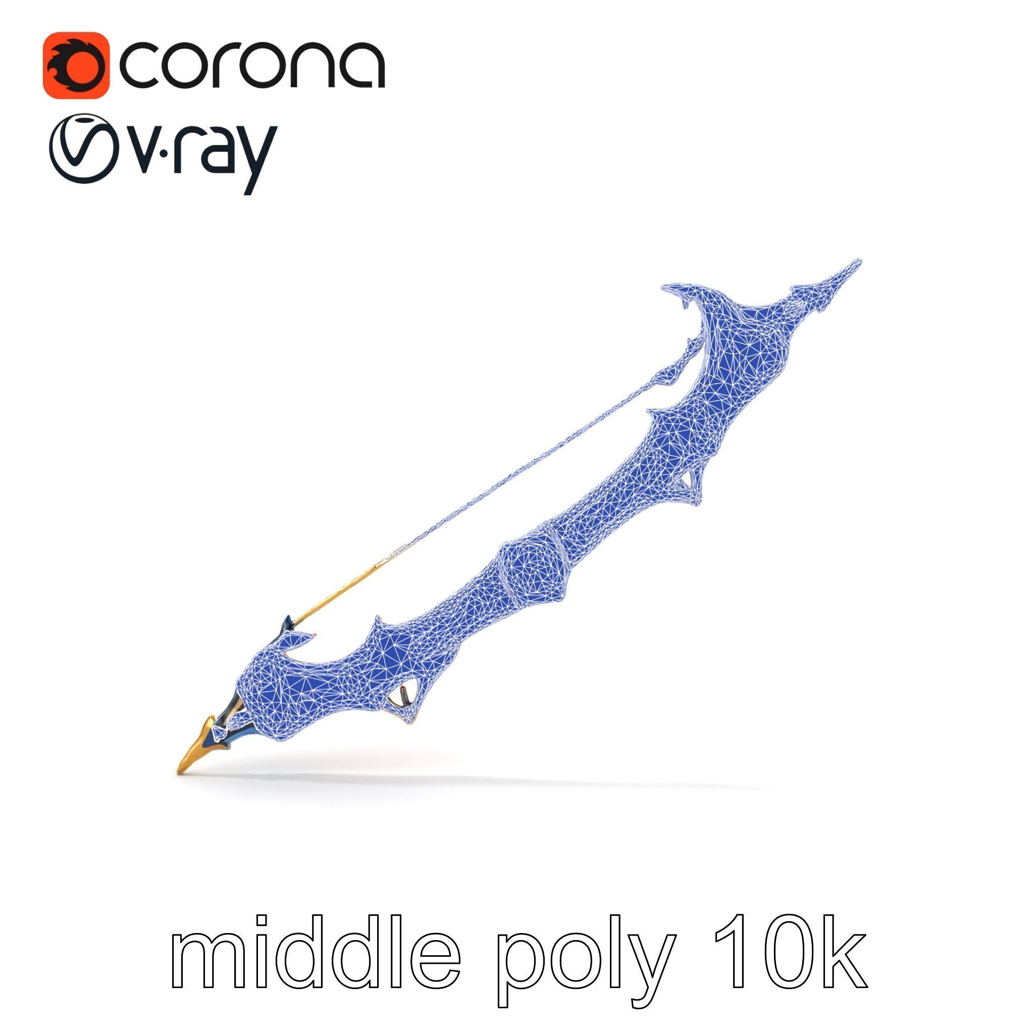 Celestial Archers Bow Cosmic Glyphs Model Pack Low-poly 3D model_24