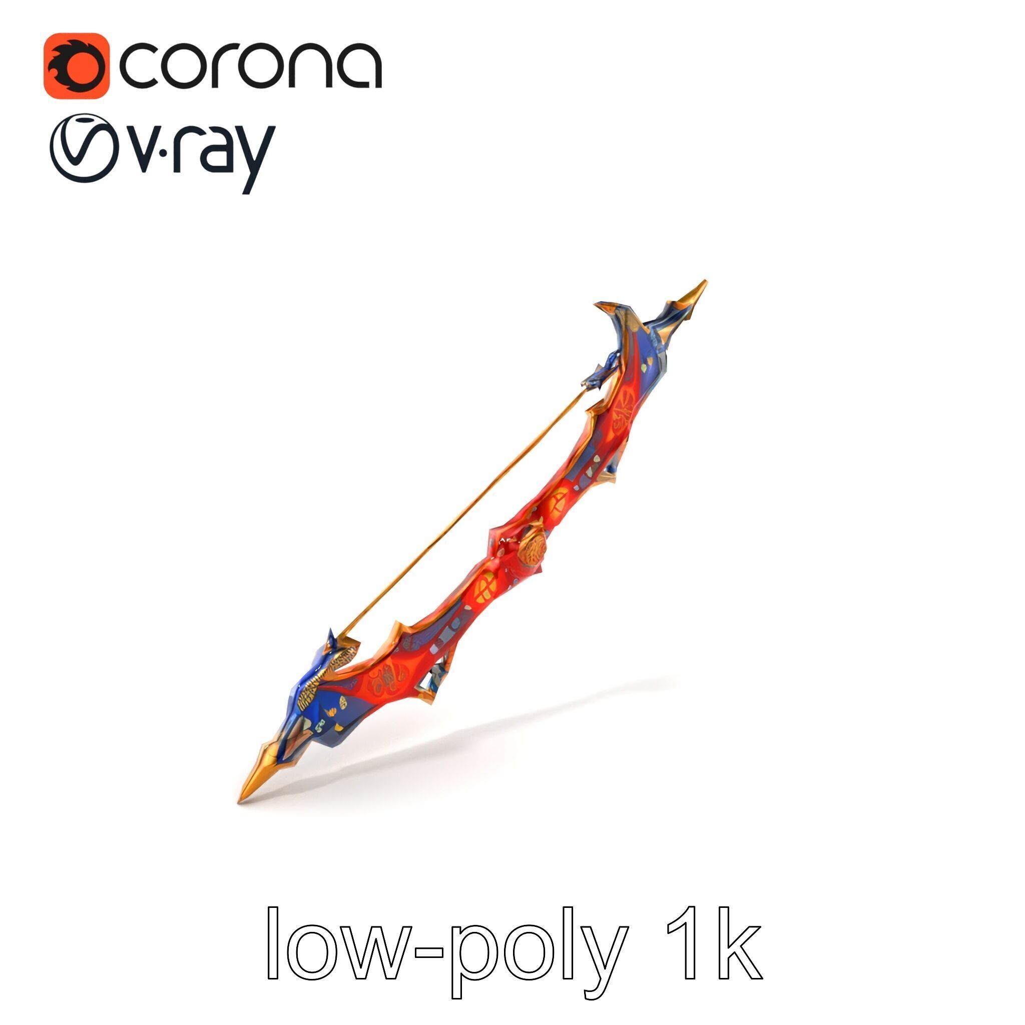 Celestial Archers Bow Cosmic Glyphs Model Pack Low-poly 3D model_5