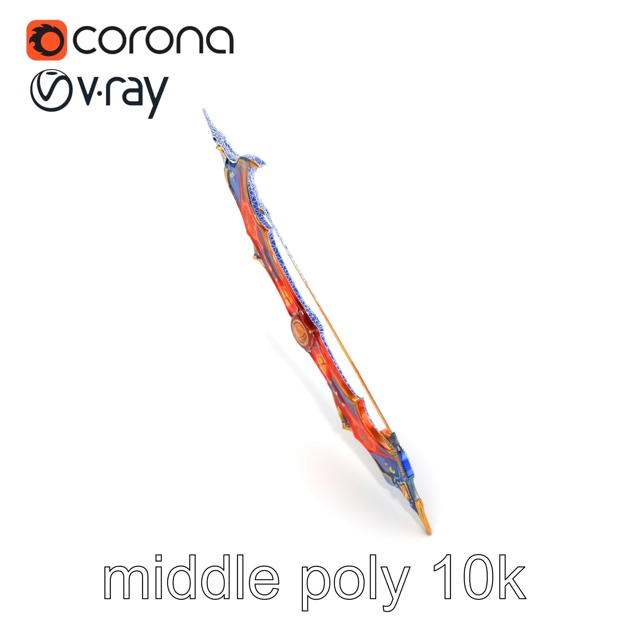 Celestial Archers Bow Cosmic Glyphs Model Pack Low-poly 3D model_18