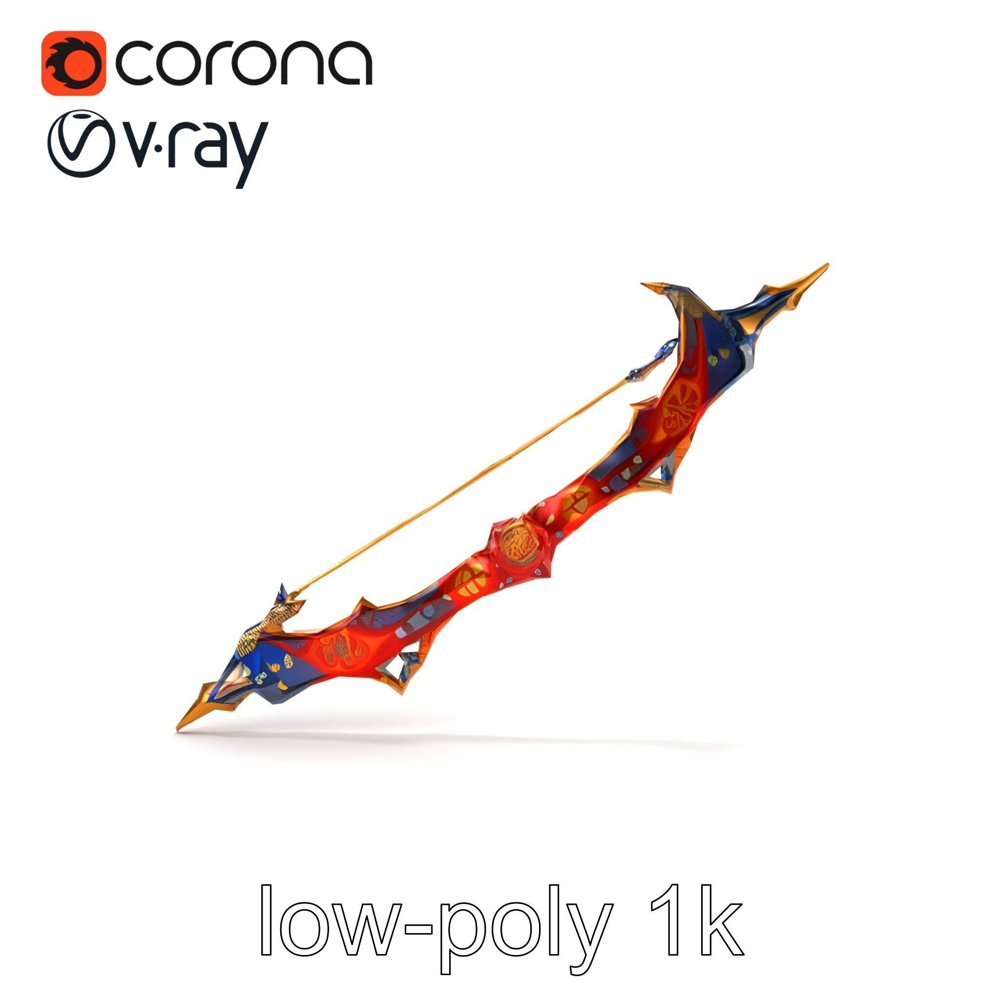 Celestial Archers Bow Cosmic Glyphs Model Pack Low-poly 3D model_25