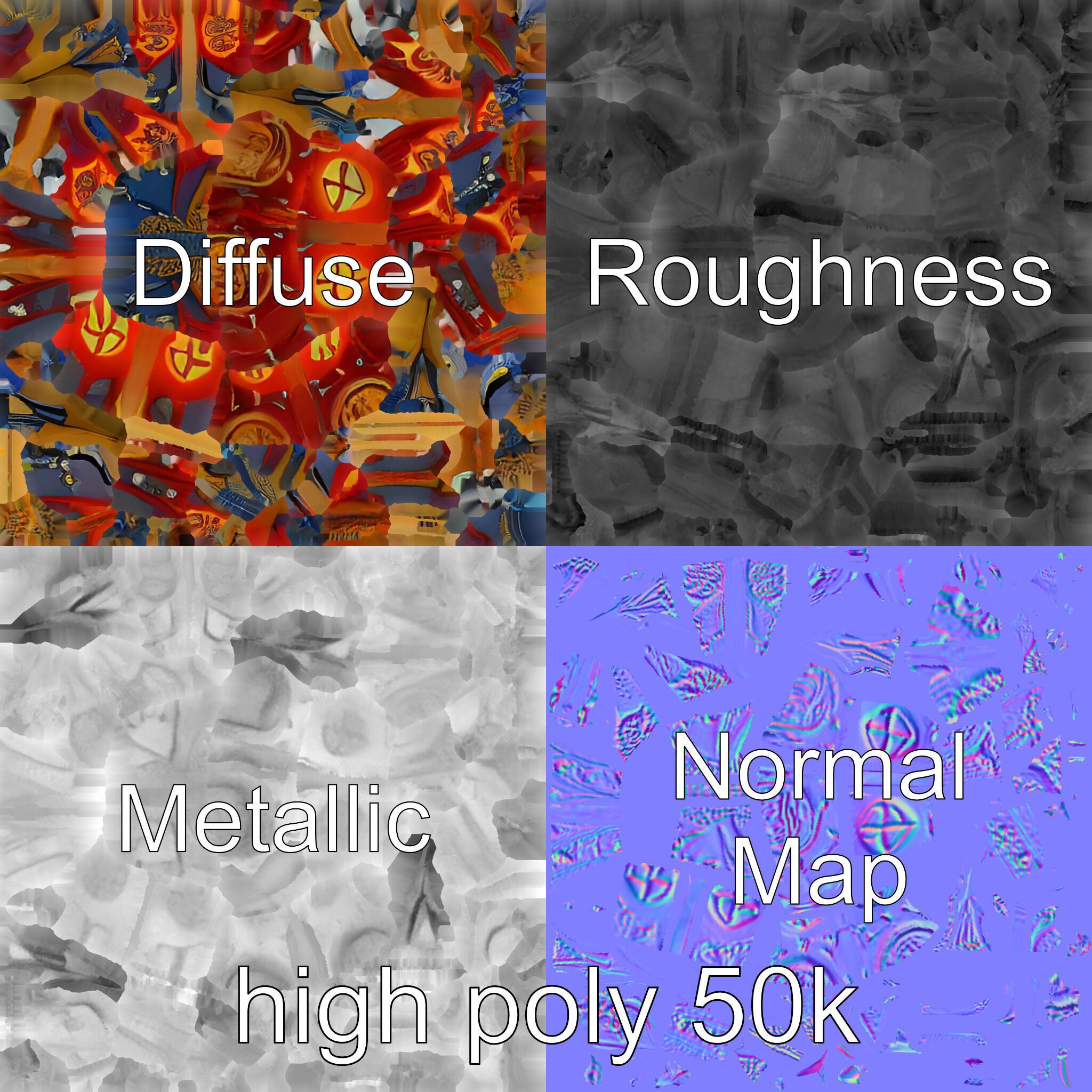 Celestial Archers Bow Cosmic Glyphs Model Pack Low-poly 3D model_3