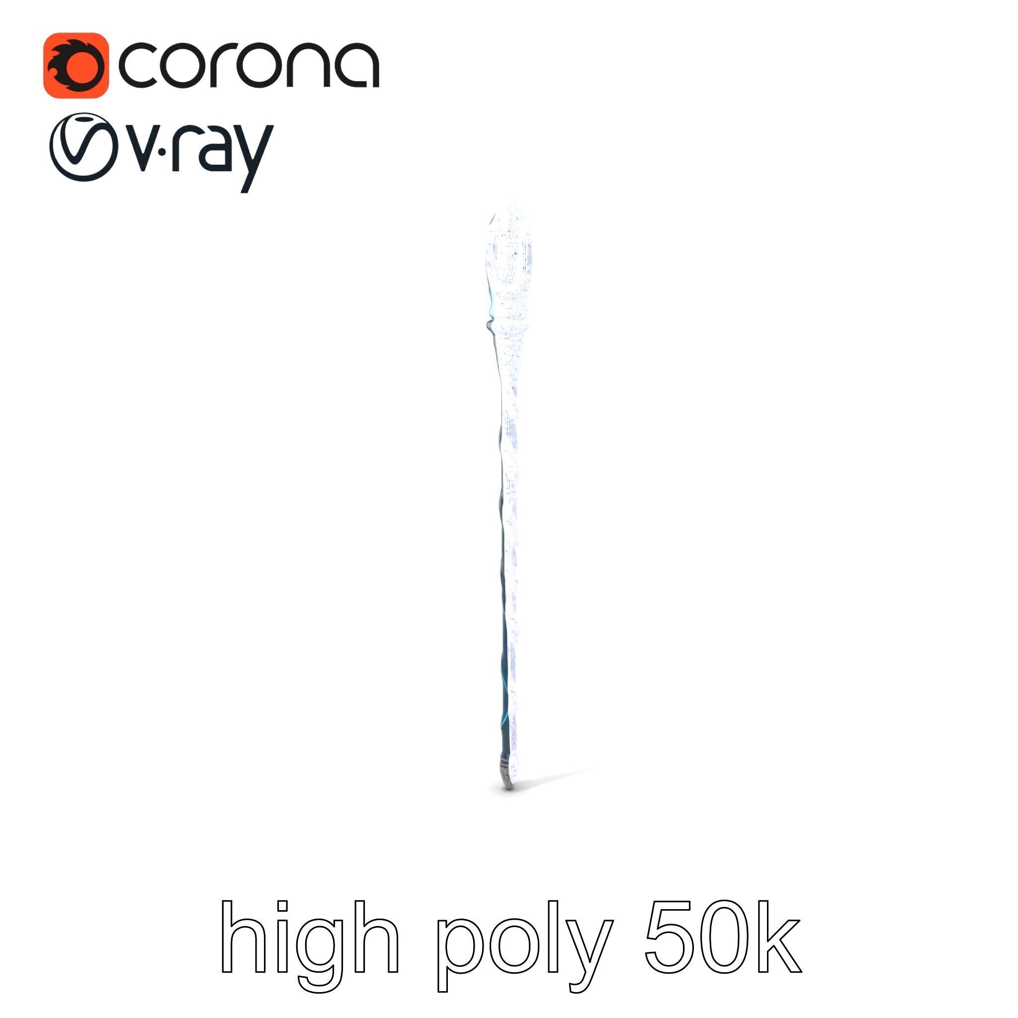 Stormbringers Enchanted Sapphire Staff model pack Low-poly 3D model_10