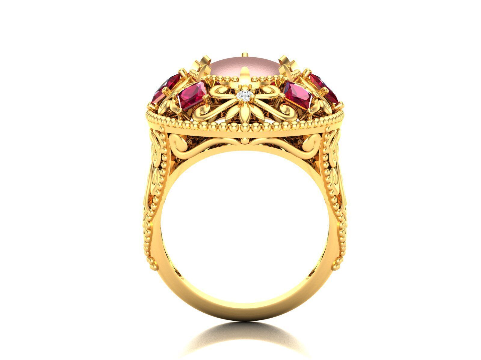 Women Ring Render 3dm STL OBJ FBX Details 3D print model_2