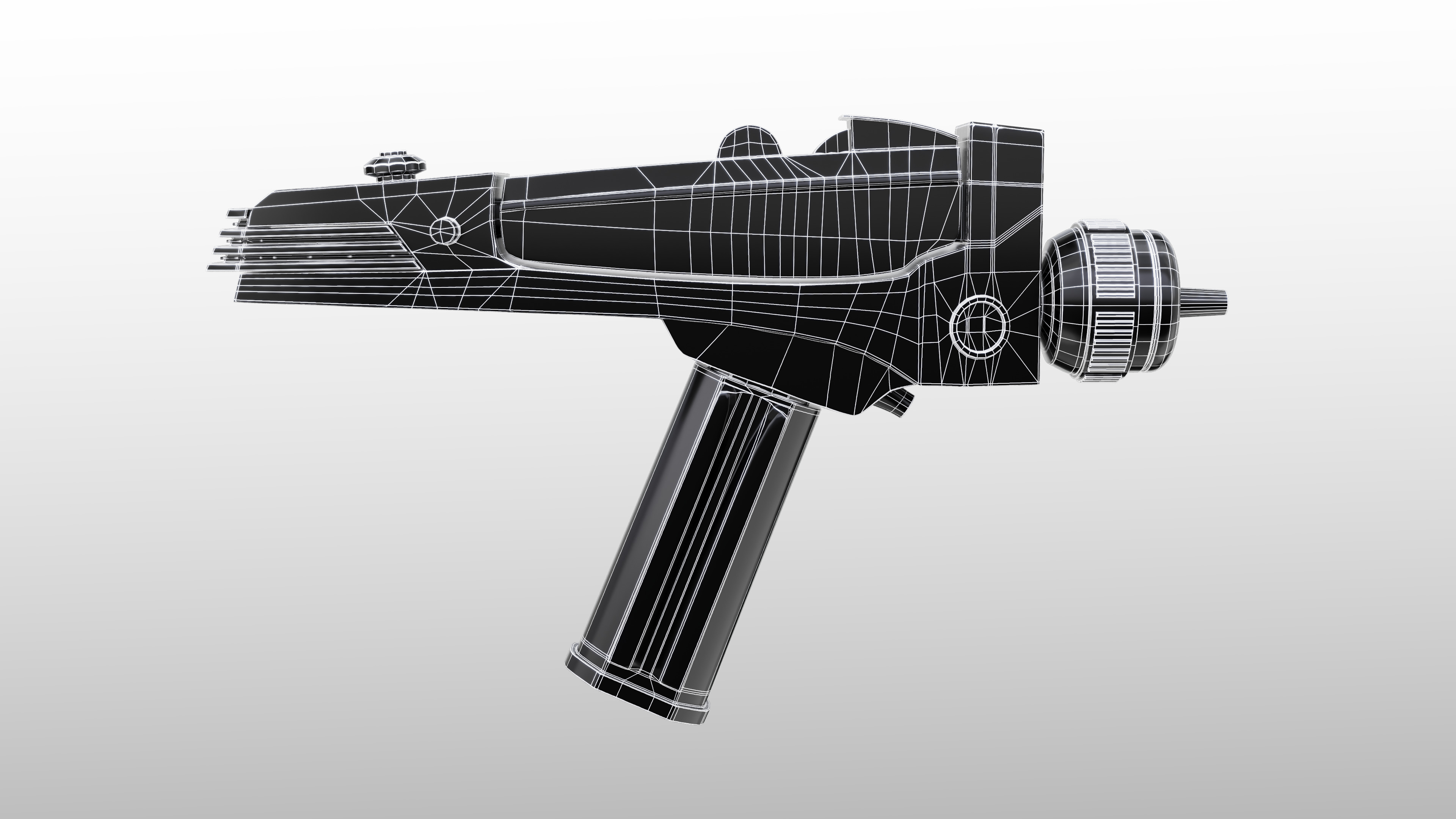 Space Phaser Low-poly 3D model_7