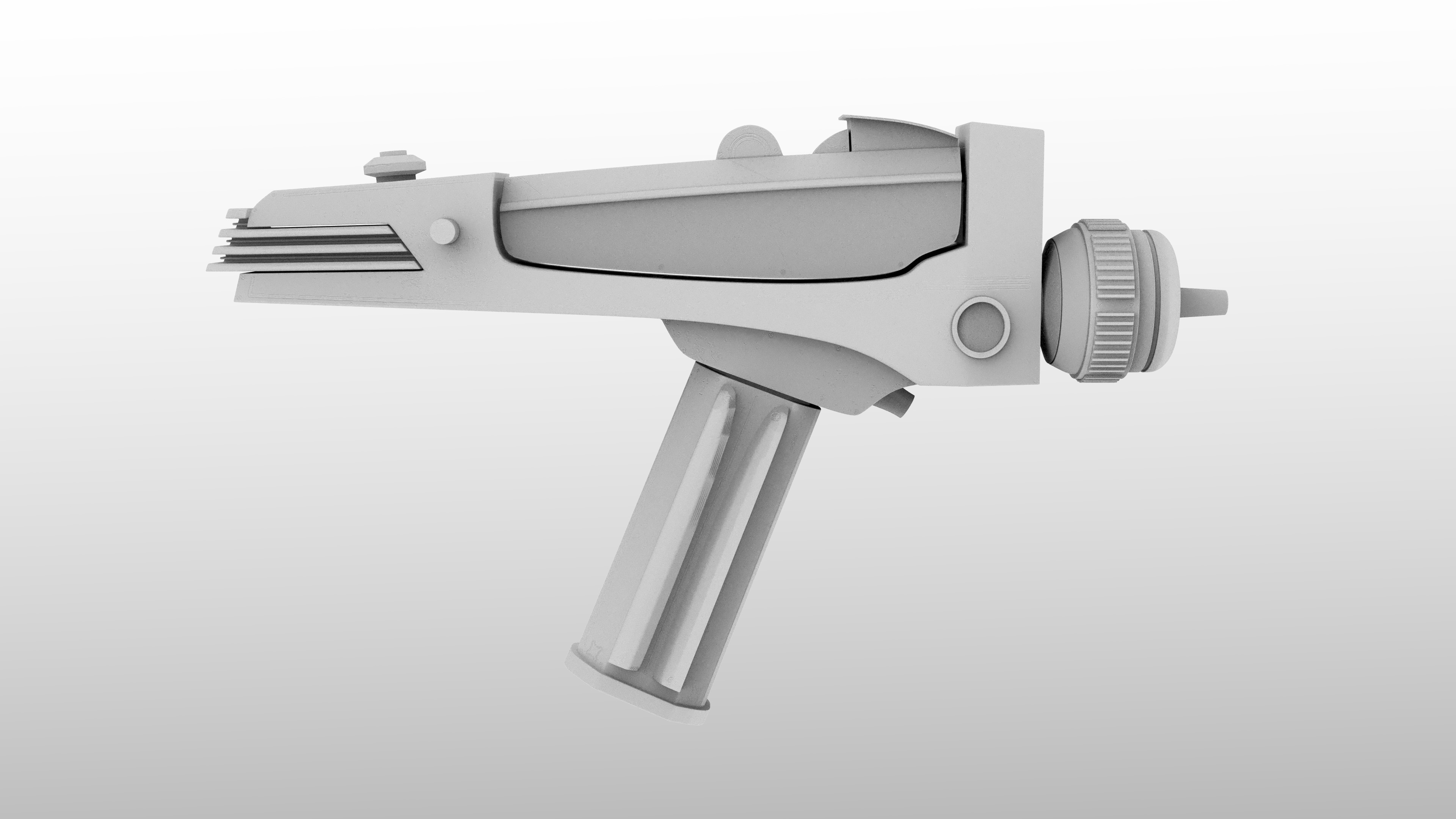 Space Phaser Low-poly 3D model_5