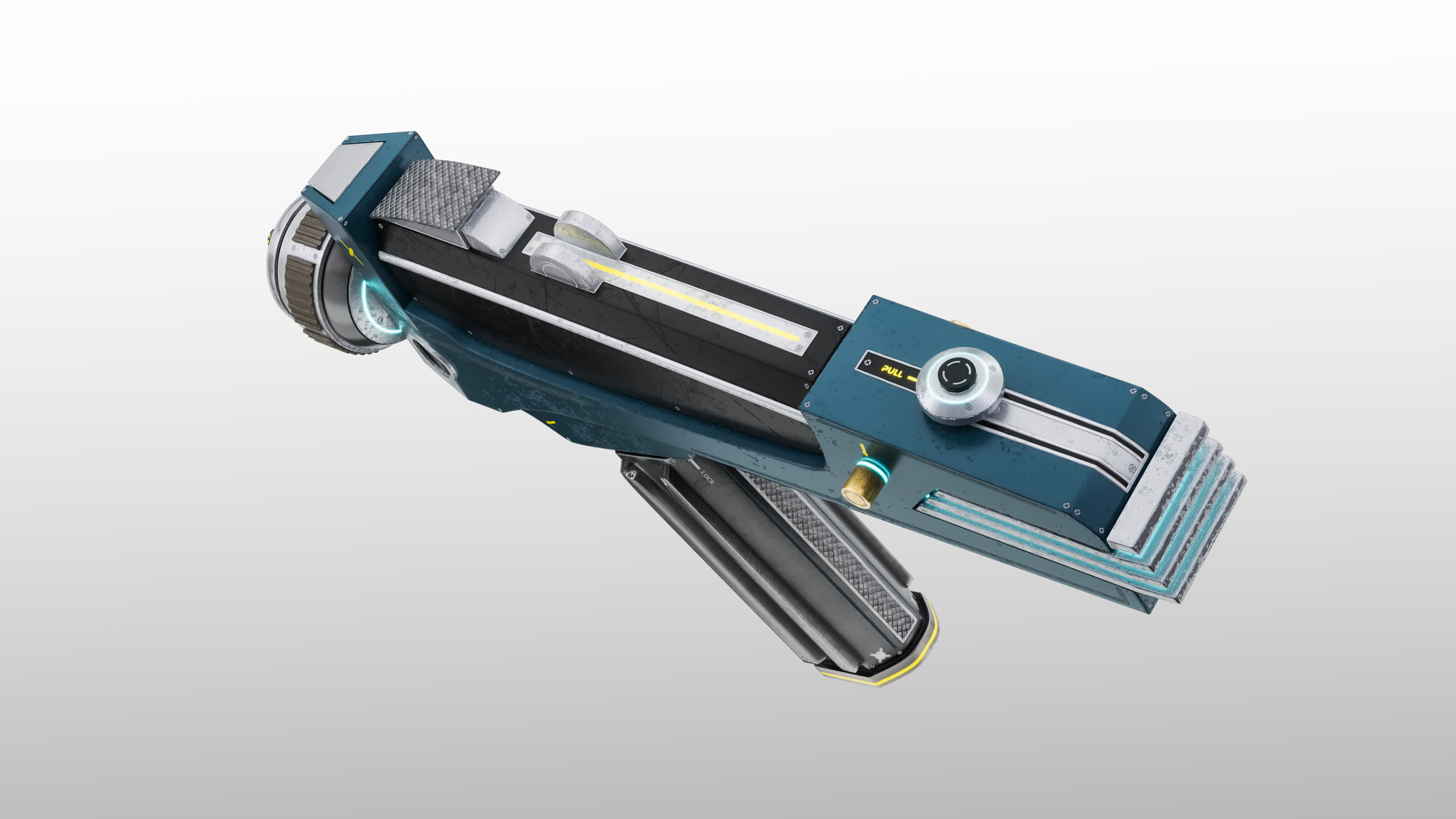 Space Phaser Low-poly 3D model_3