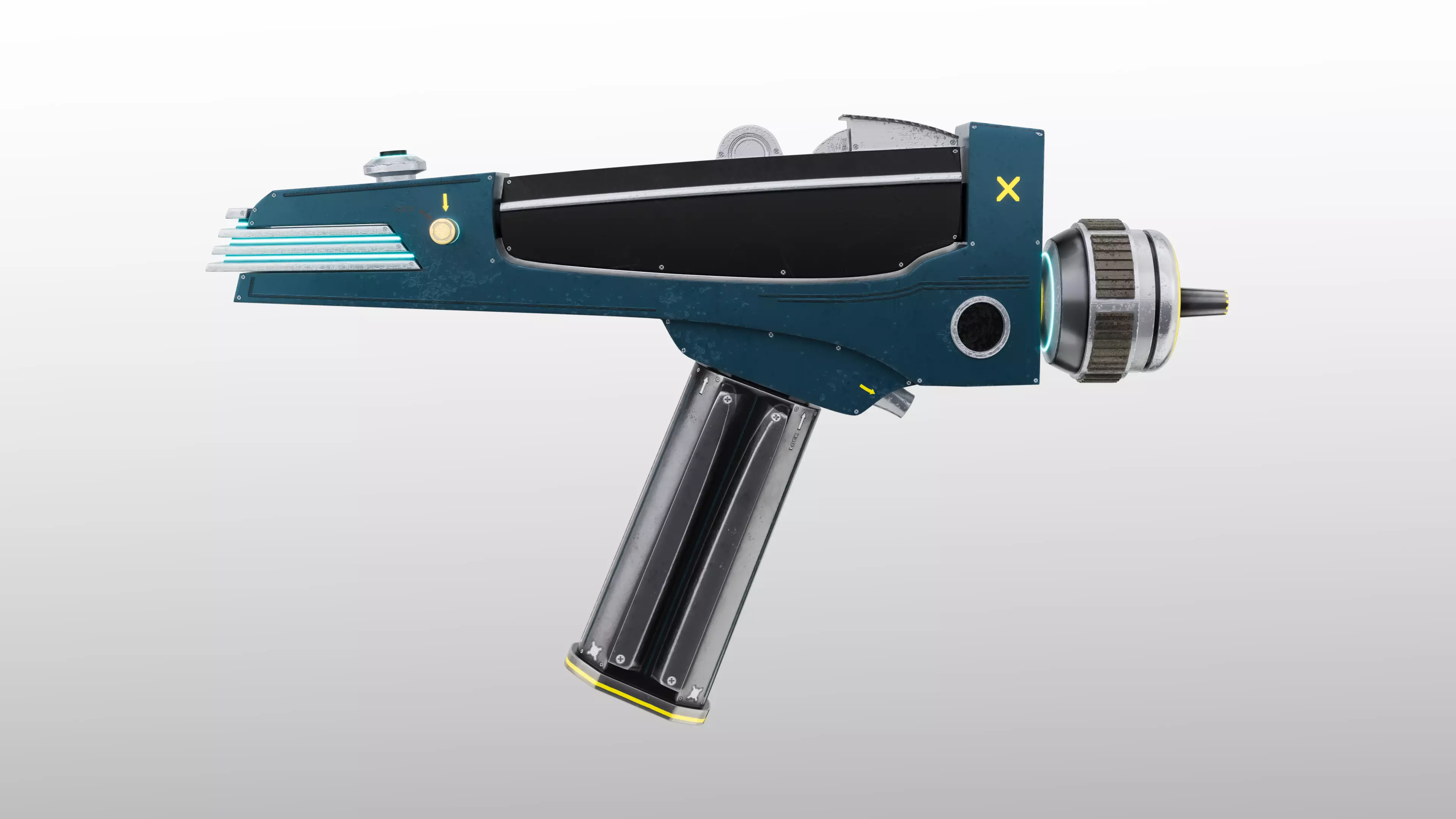 Space Phaser Low-poly 3D model_0