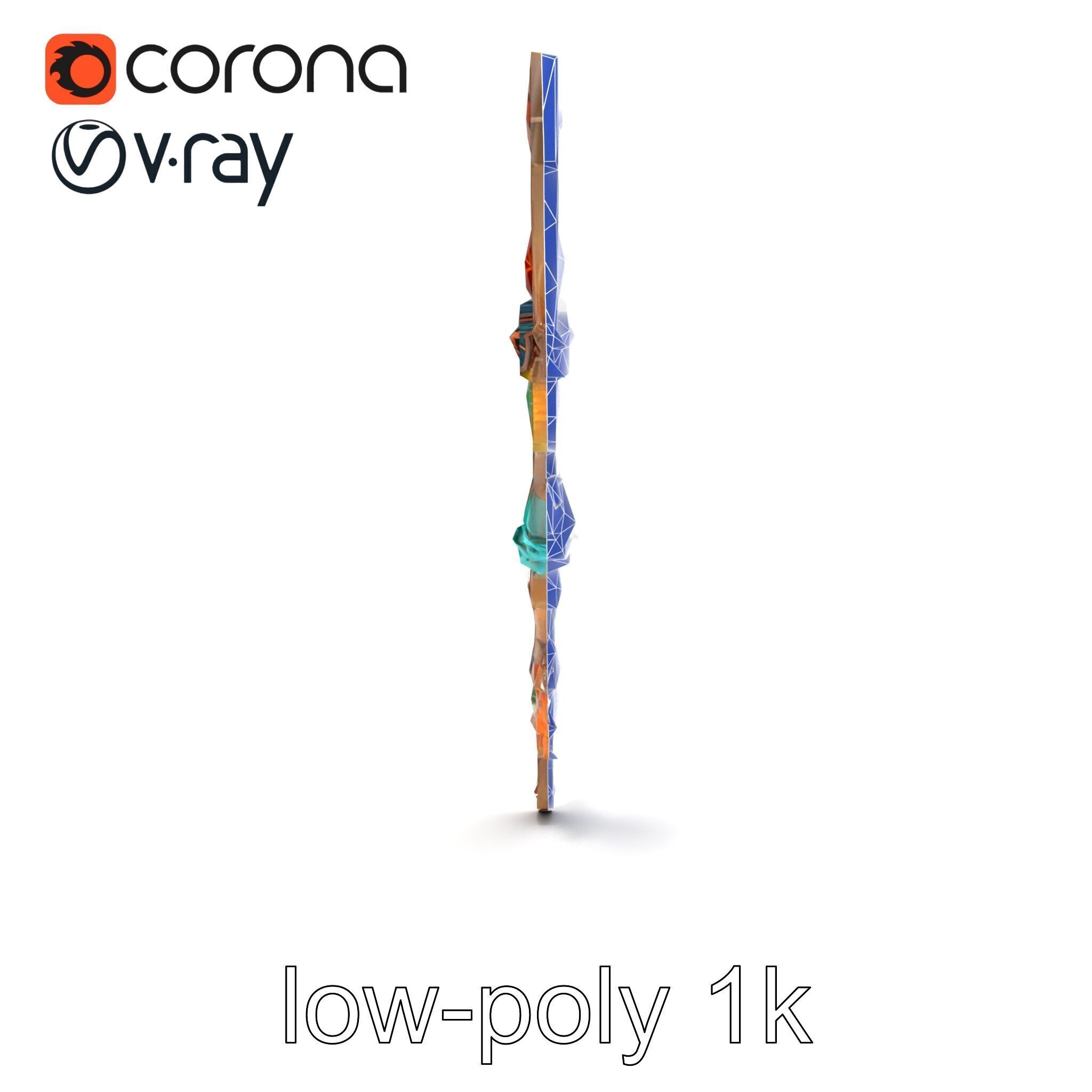 Wizards Arcane Bow with Glowing Glyphs model pack Low-poly 3D model_14