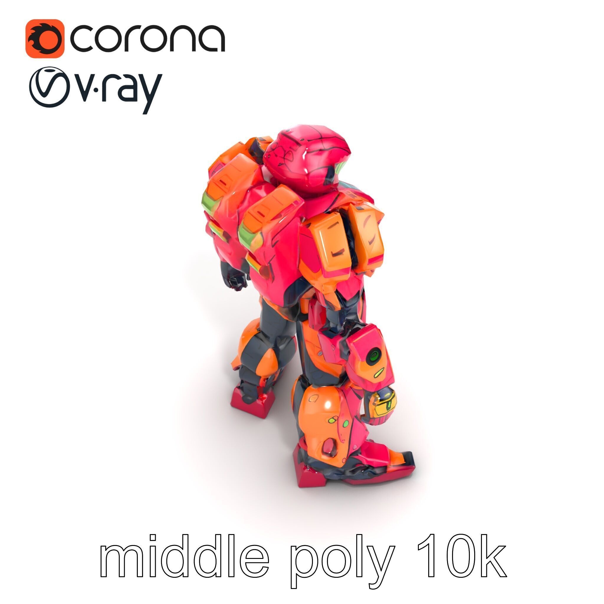 Elven Scepter Topaz Gemstone Model Pack Low-poly 3D model_19