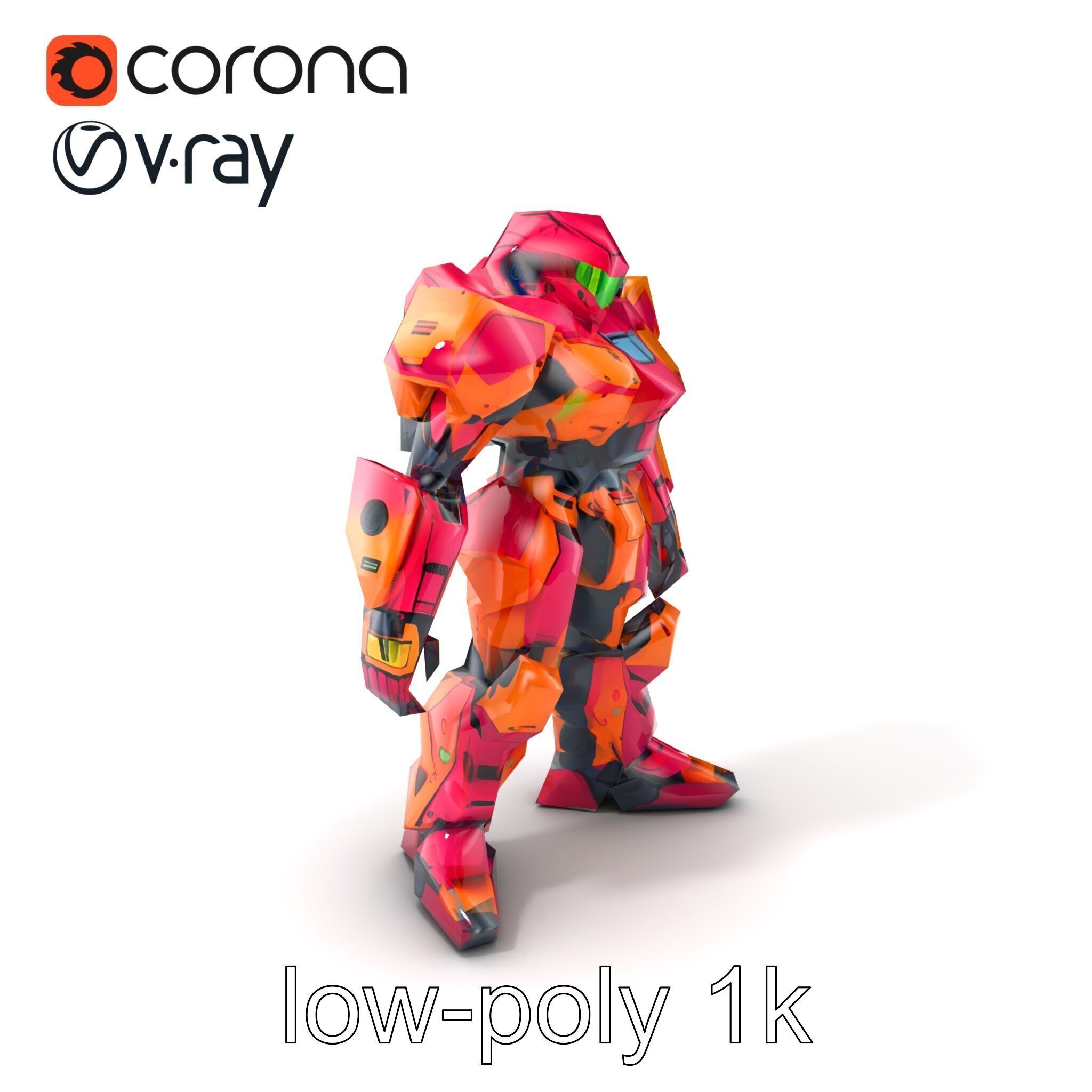 Elven Scepter Topaz Gemstone Model Pack Low-poly 3D model_6