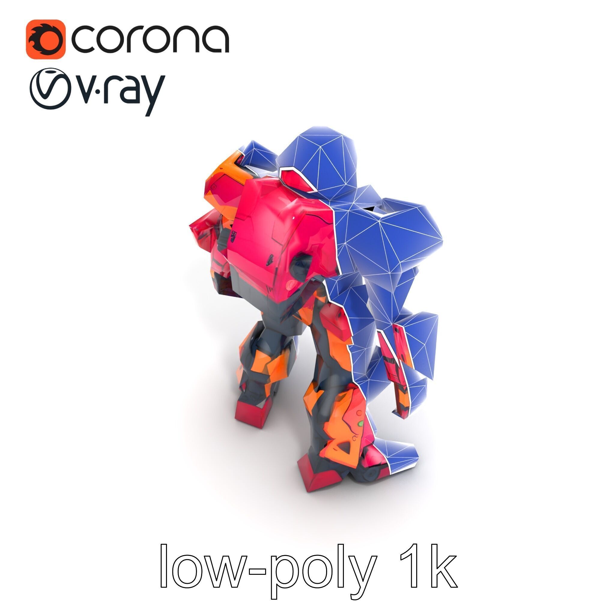 Elven Scepter Topaz Gemstone Model Pack Low-poly 3D model_13