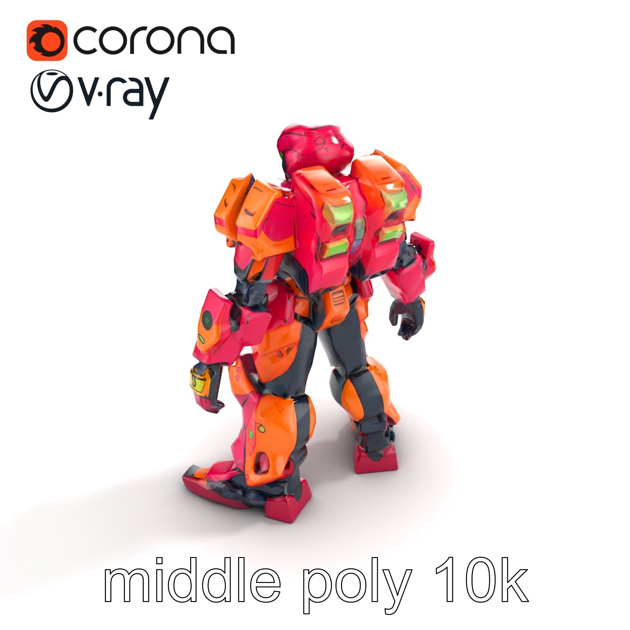 Elven Scepter Topaz Gemstone Model Pack Low-poly 3D model_9