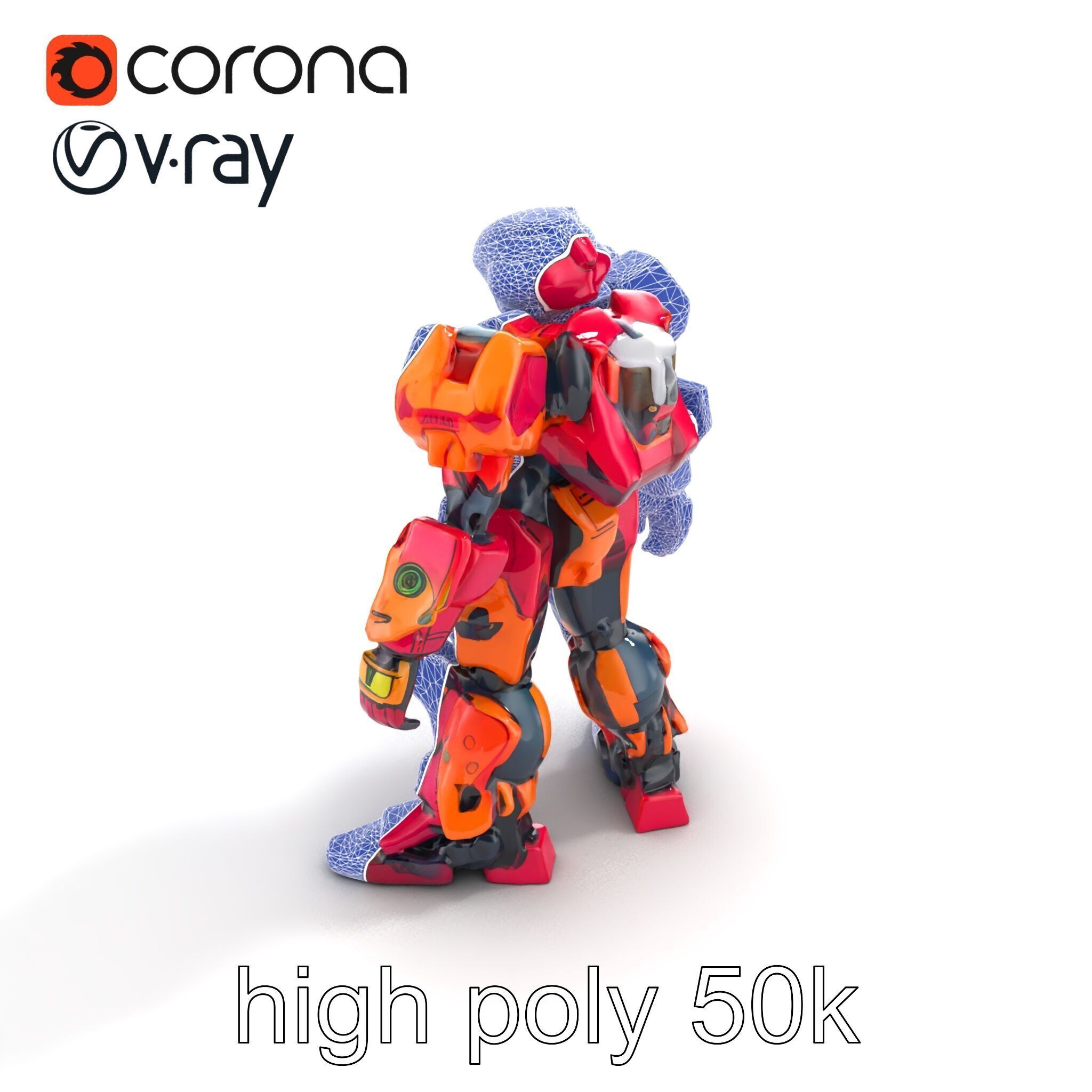 Elven Scepter Topaz Gemstone Model Pack Low-poly 3D model_22