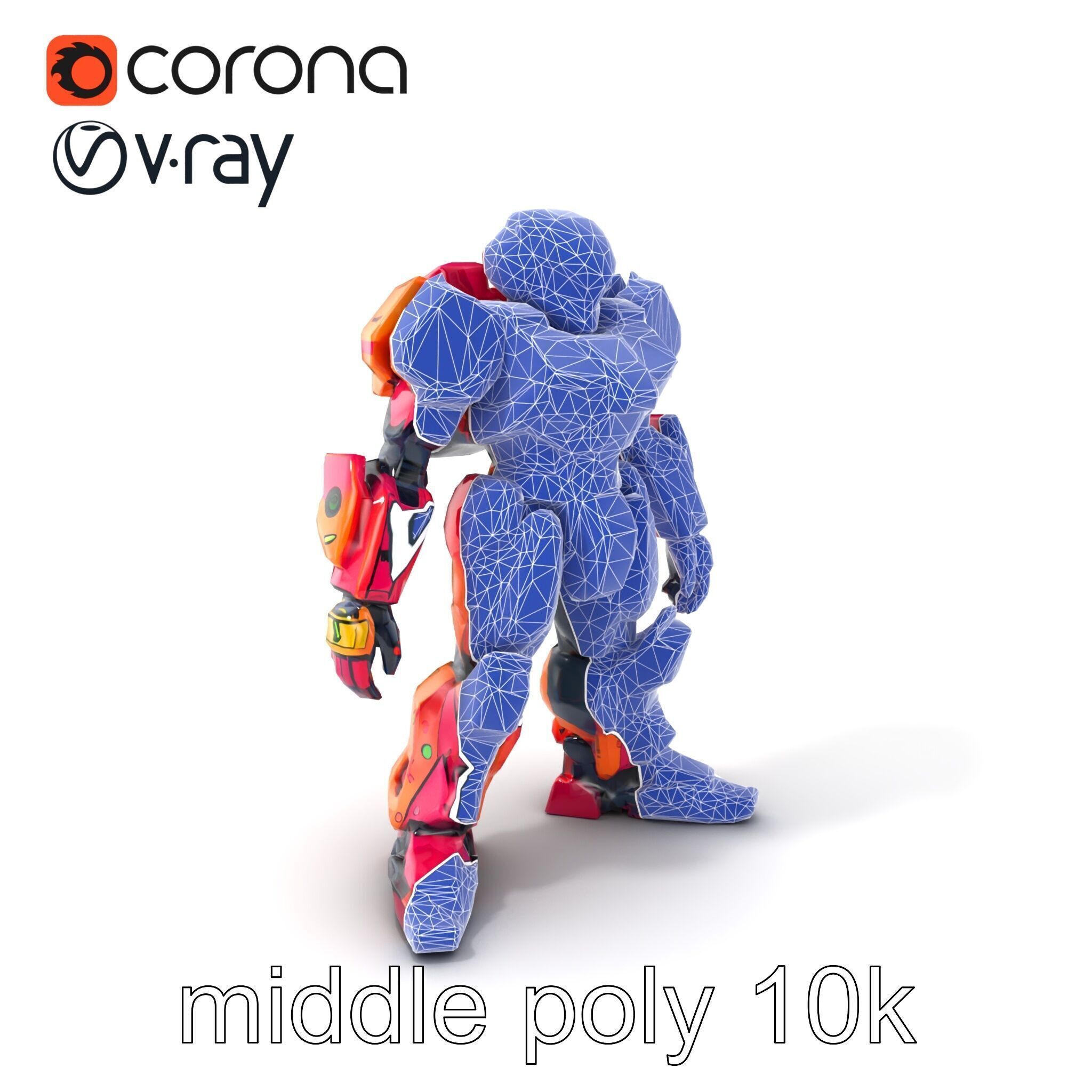 Elven Scepter Topaz Gemstone Model Pack Low-poly 3D model_7