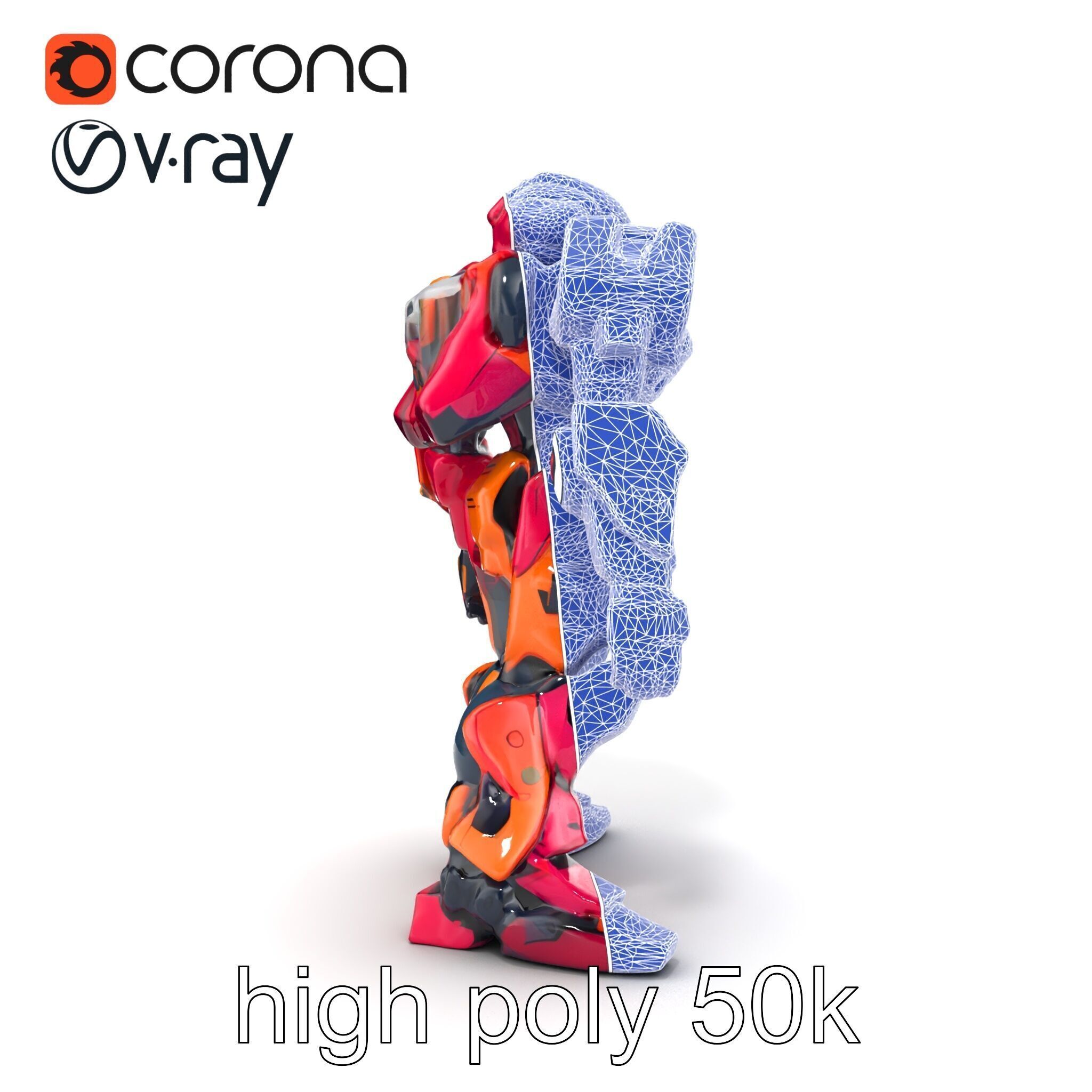 Elven Scepter Topaz Gemstone Model Pack Low-poly 3D model_17