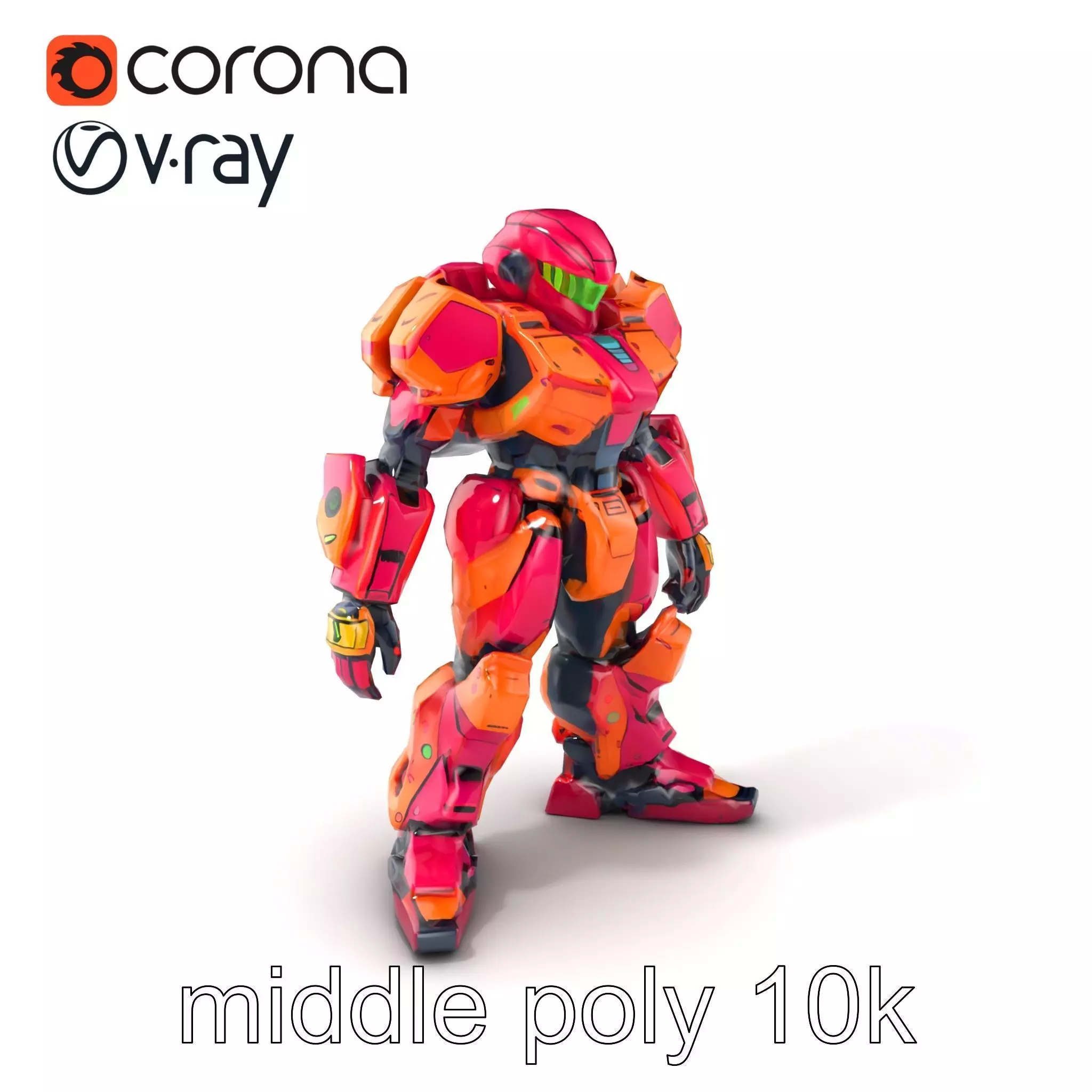 Elven Scepter Topaz Gemstone Model Pack Low-poly 3D model_0