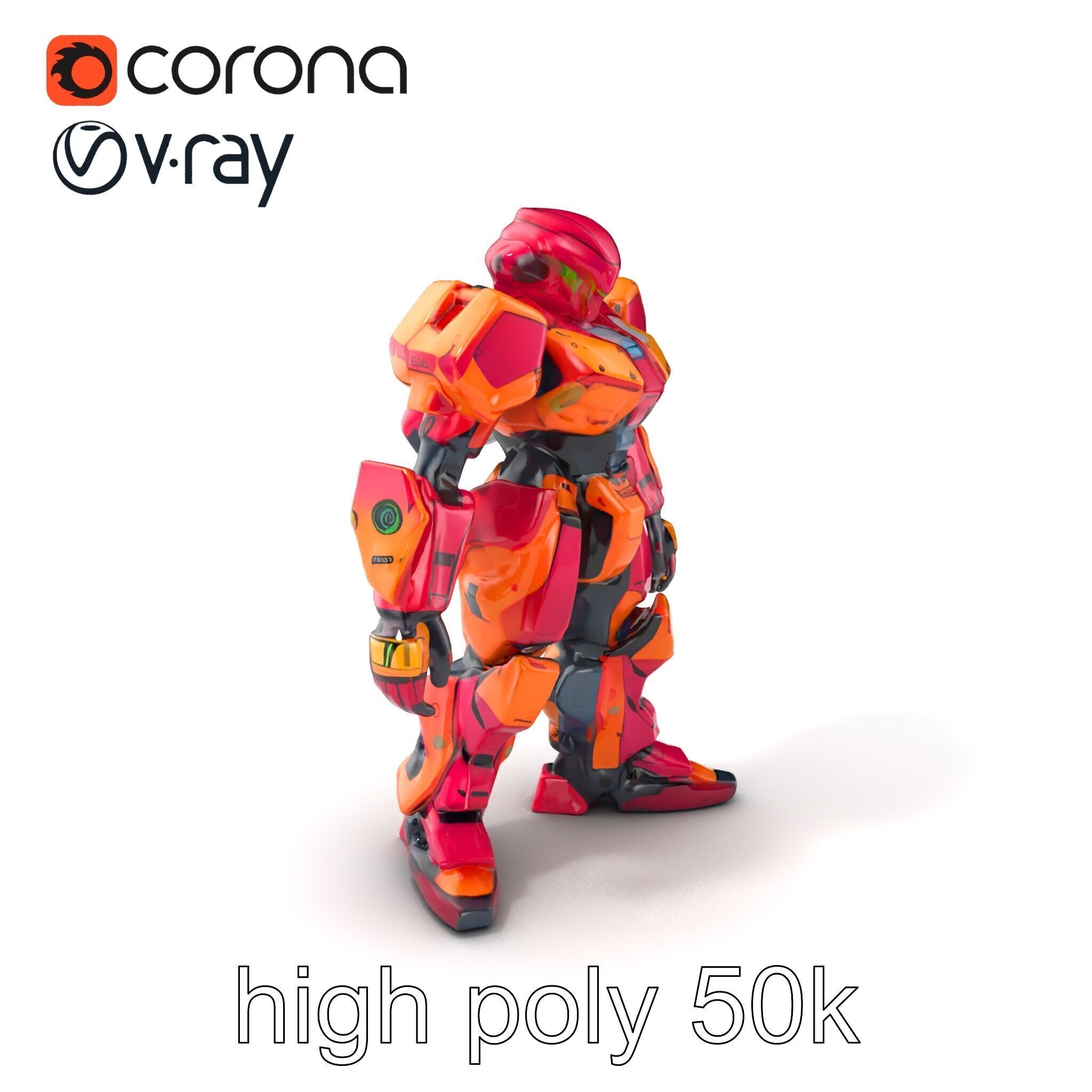 Elven Scepter Topaz Gemstone Model Pack Low-poly 3D model_3