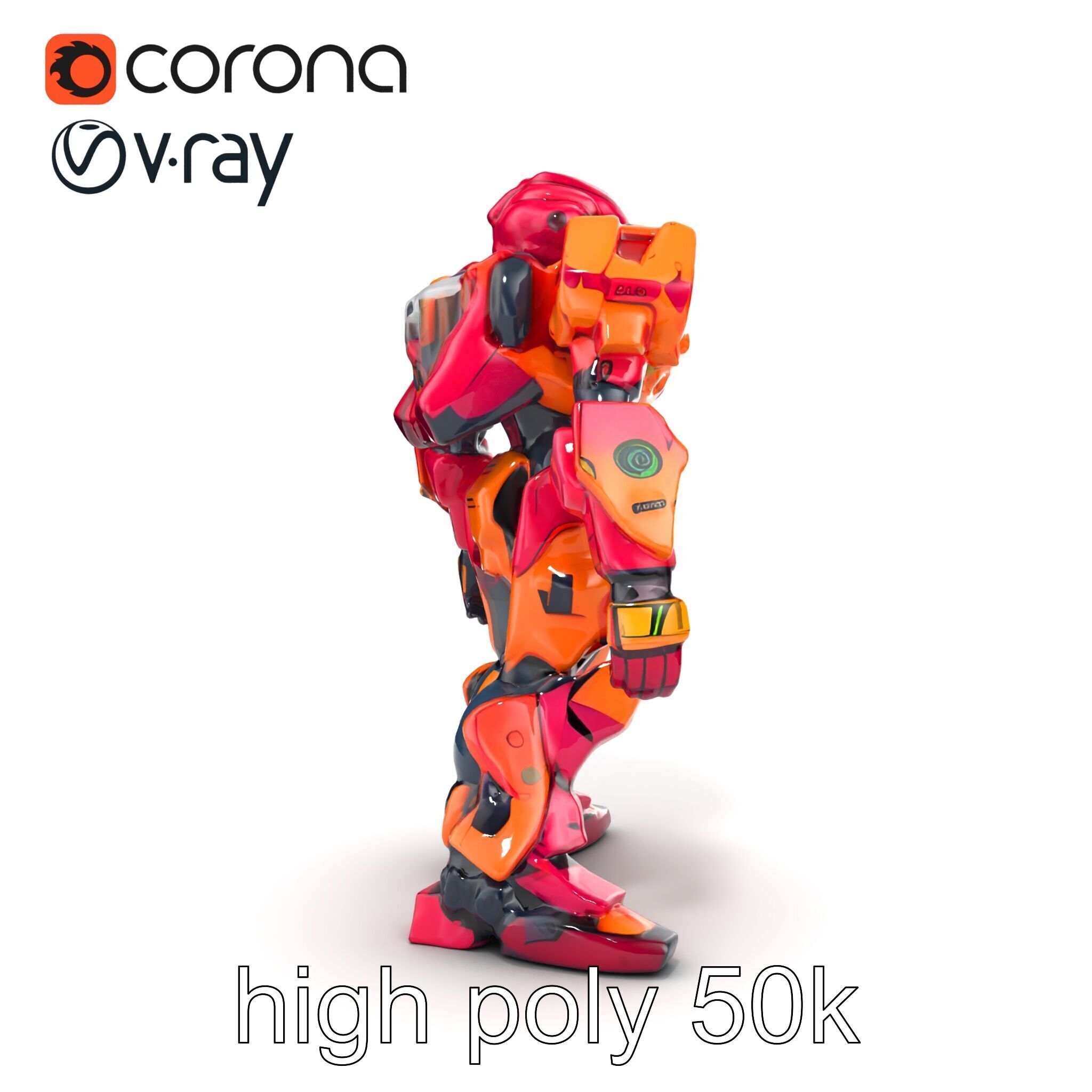 Elven Scepter Topaz Gemstone Model Pack Low-poly 3D model_27