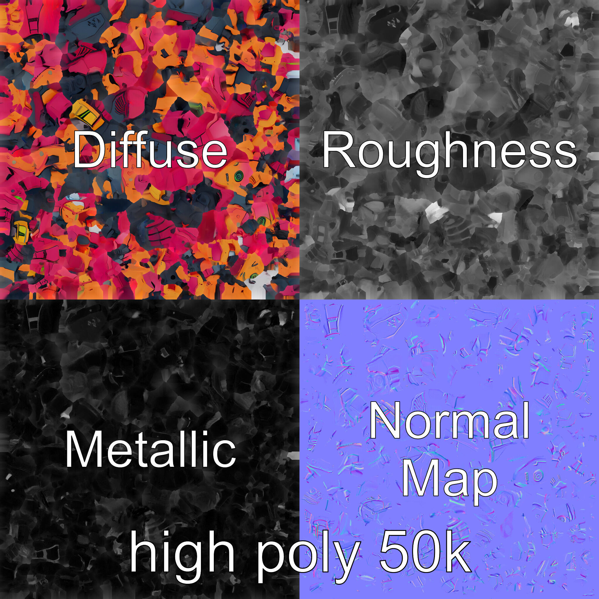 Elven Scepter Topaz Gemstone Model Pack Low-poly 3D model_4