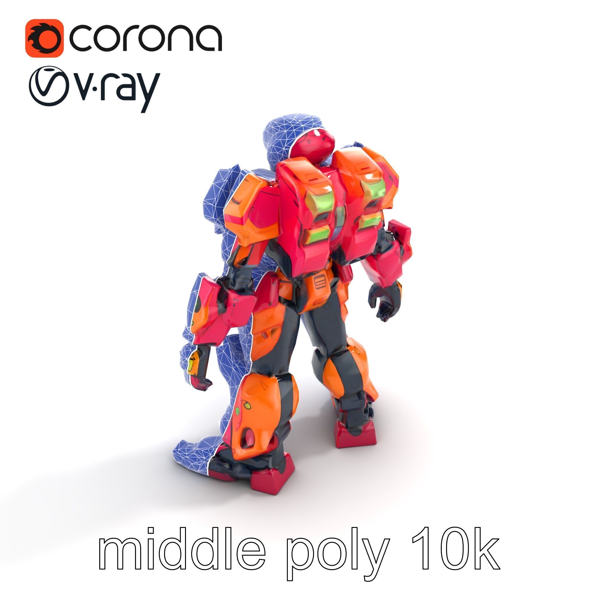 Elven Scepter Topaz Gemstone Model Pack Low-poly 3D model_12