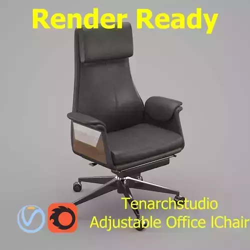 tenarchstudio Adjustable swivel chair black Render ready