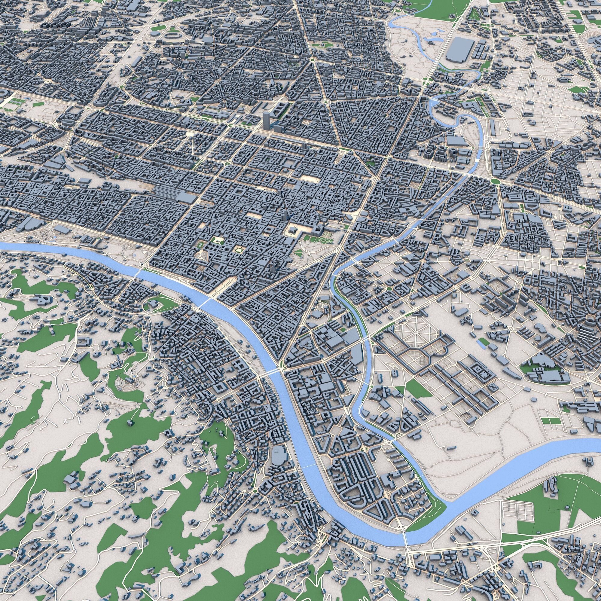 Turin City Italy 3D model_14