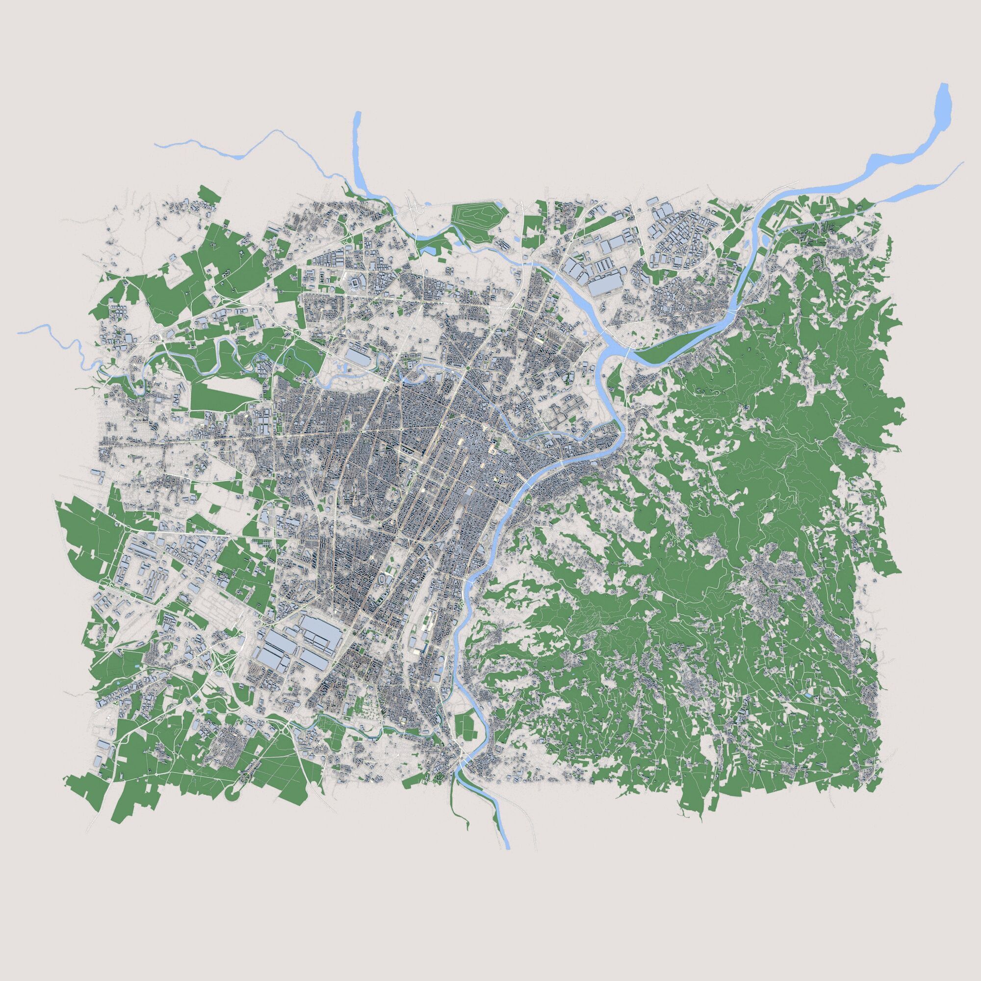 Turin City Italy 3D model_1