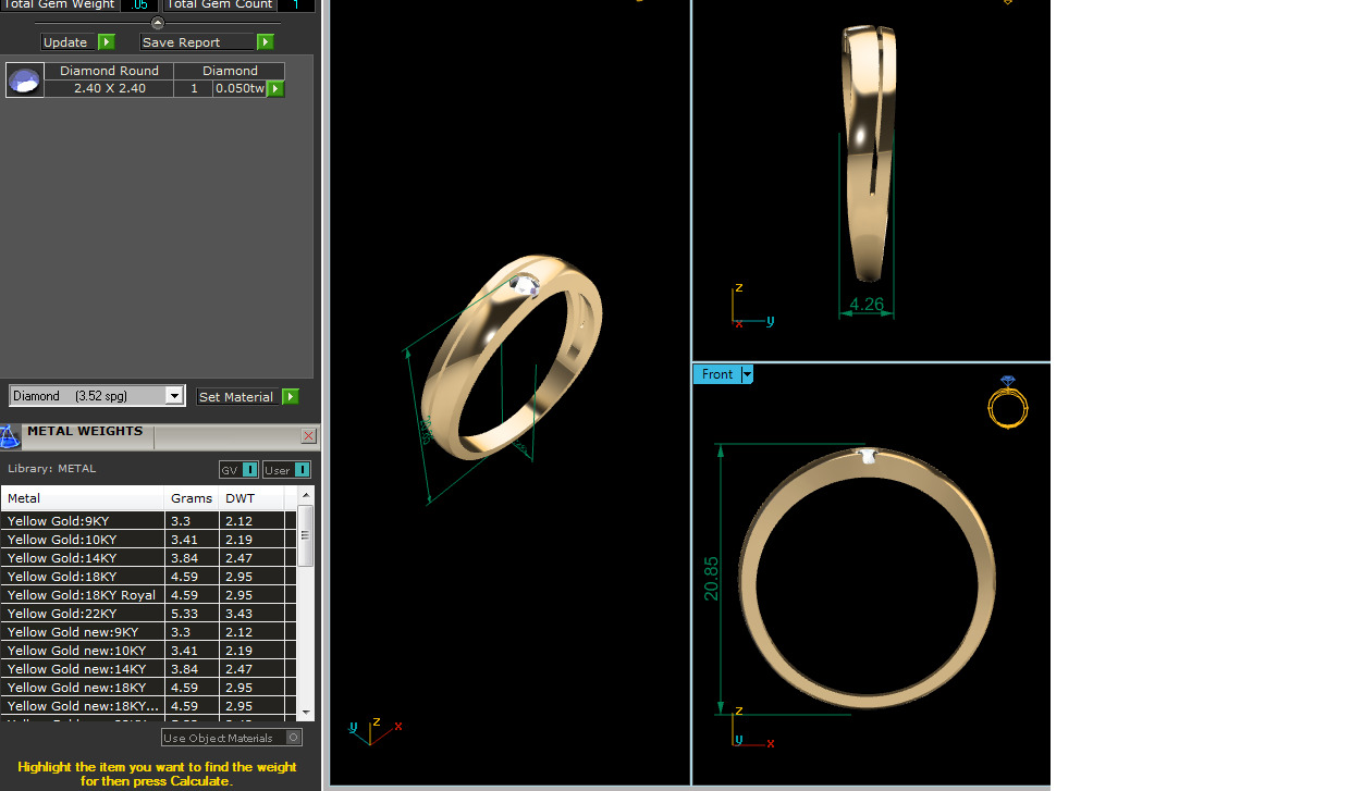 Women Ring  Render 3dm STL OBJ FBX Details 3D print model_6