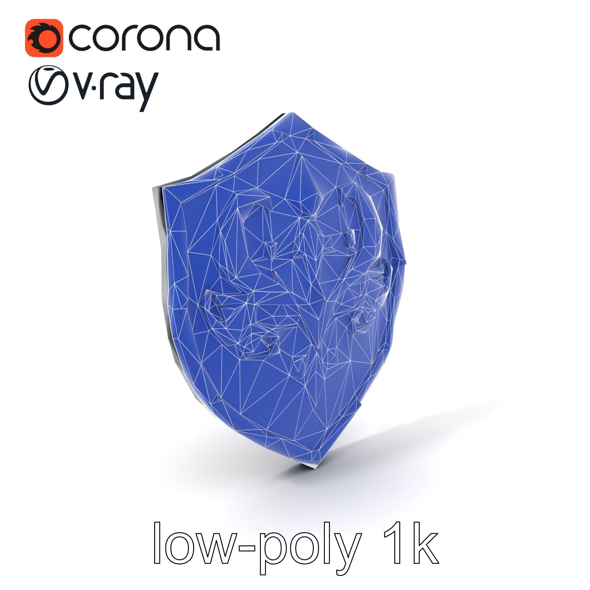 Obsidian Guardian Shield Model Pack with Golden Filigree and ... Low-poly 3D model_7