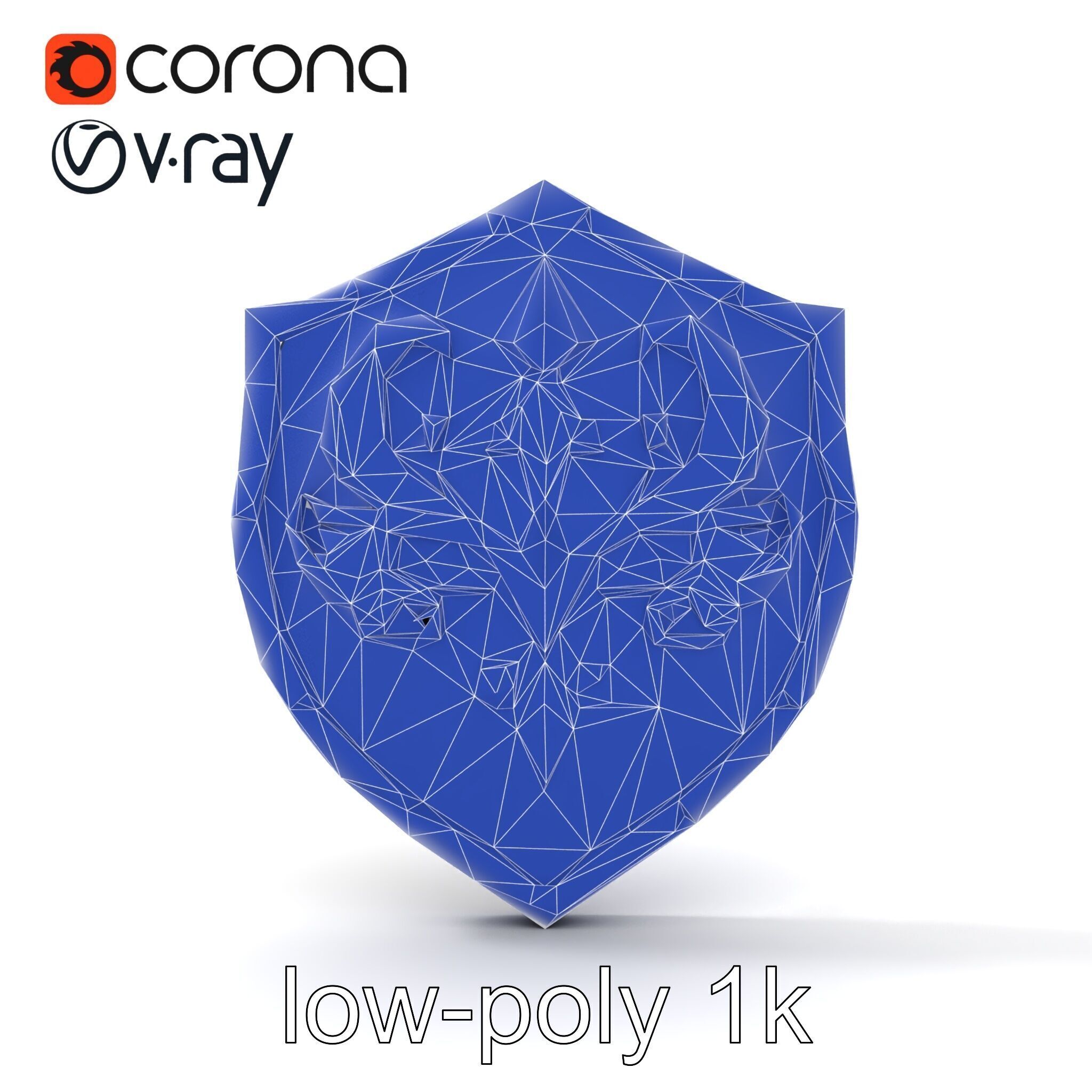 Obsidian Guardian Shield Model Pack with Golden Filigree and ... Low-poly 3D model_23