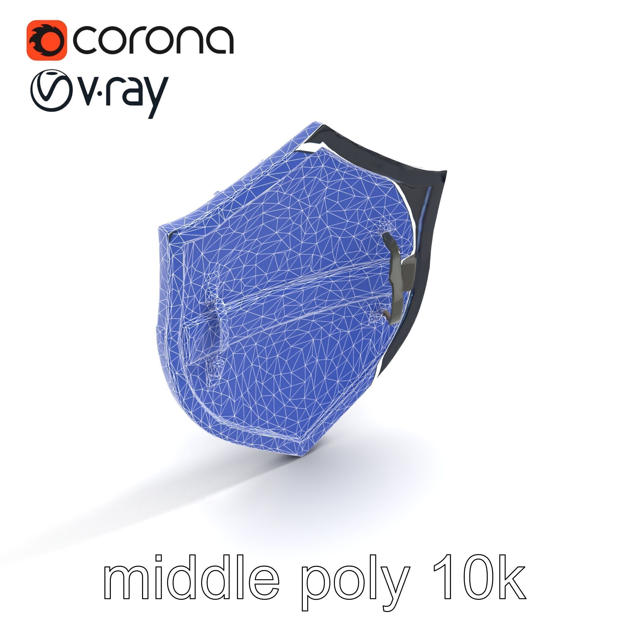 Obsidian Guardian Shield Model Pack with Golden Filigree and ... Low-poly 3D model_19