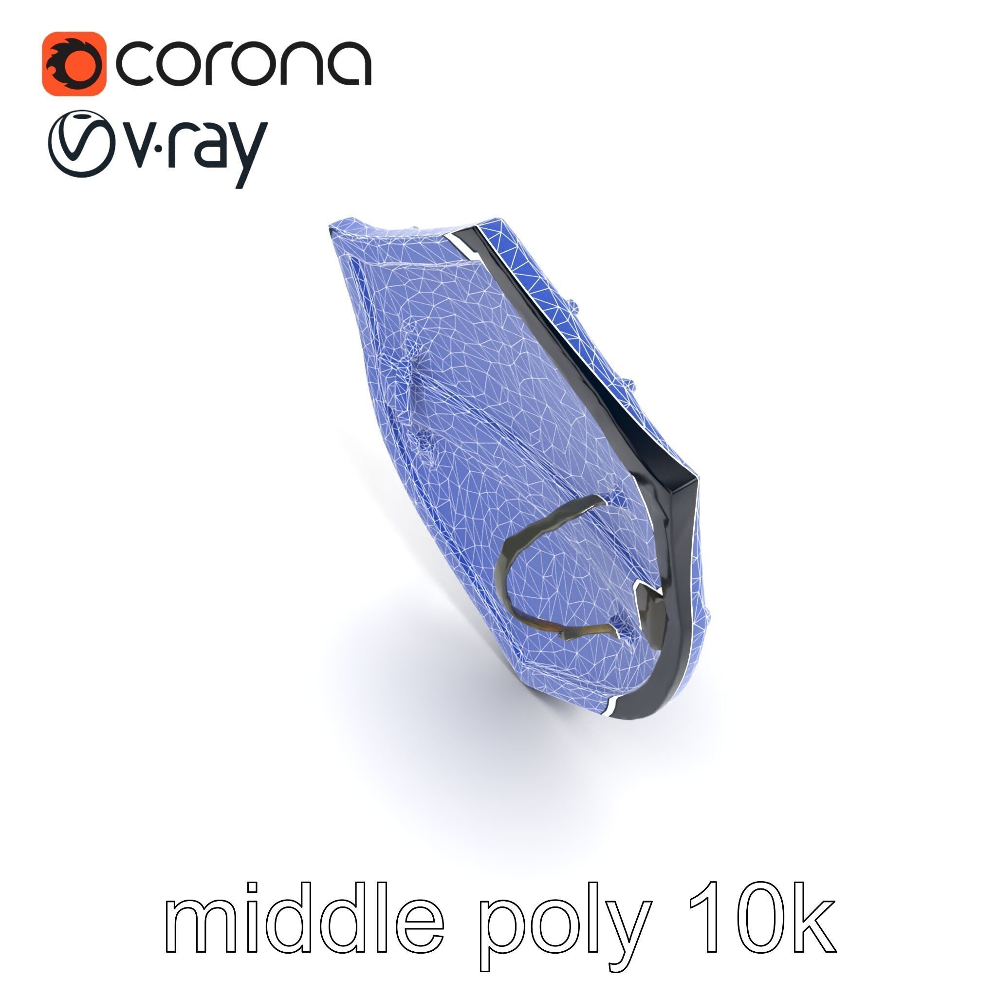 Obsidian Guardian Shield Model Pack with Golden Filigree and ... Low-poly 3D model_28