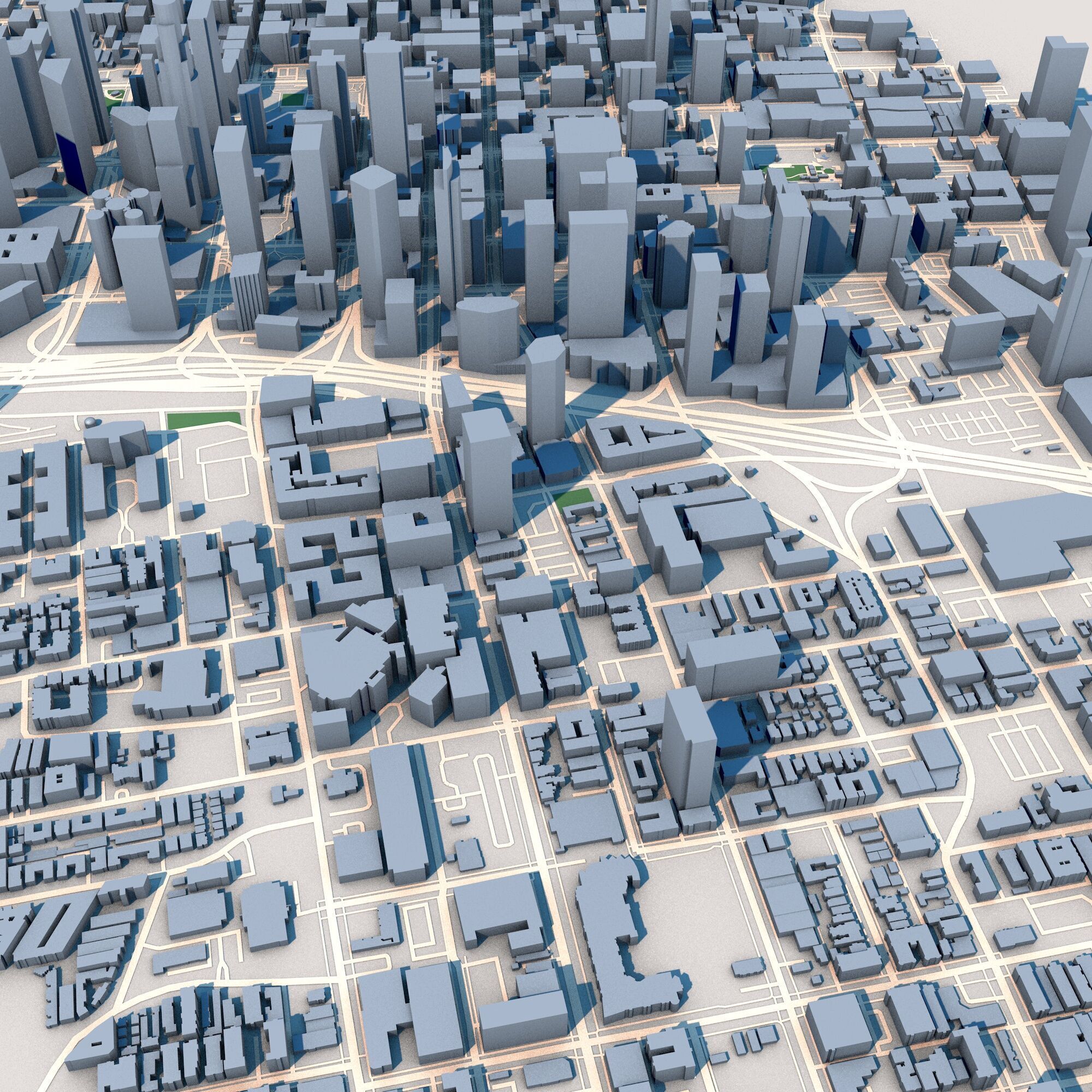 Wilshire Grand Center US Bank Tower Los Angeles USA 3D model_7